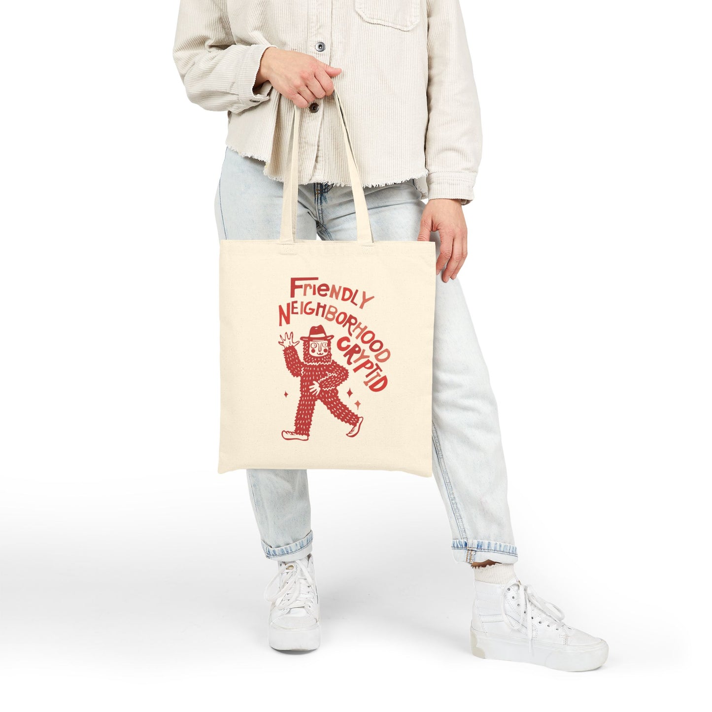 Bigfoot Tote Bag- Sasquatch Bag - Cowboy Cryptid Rodeo Tote