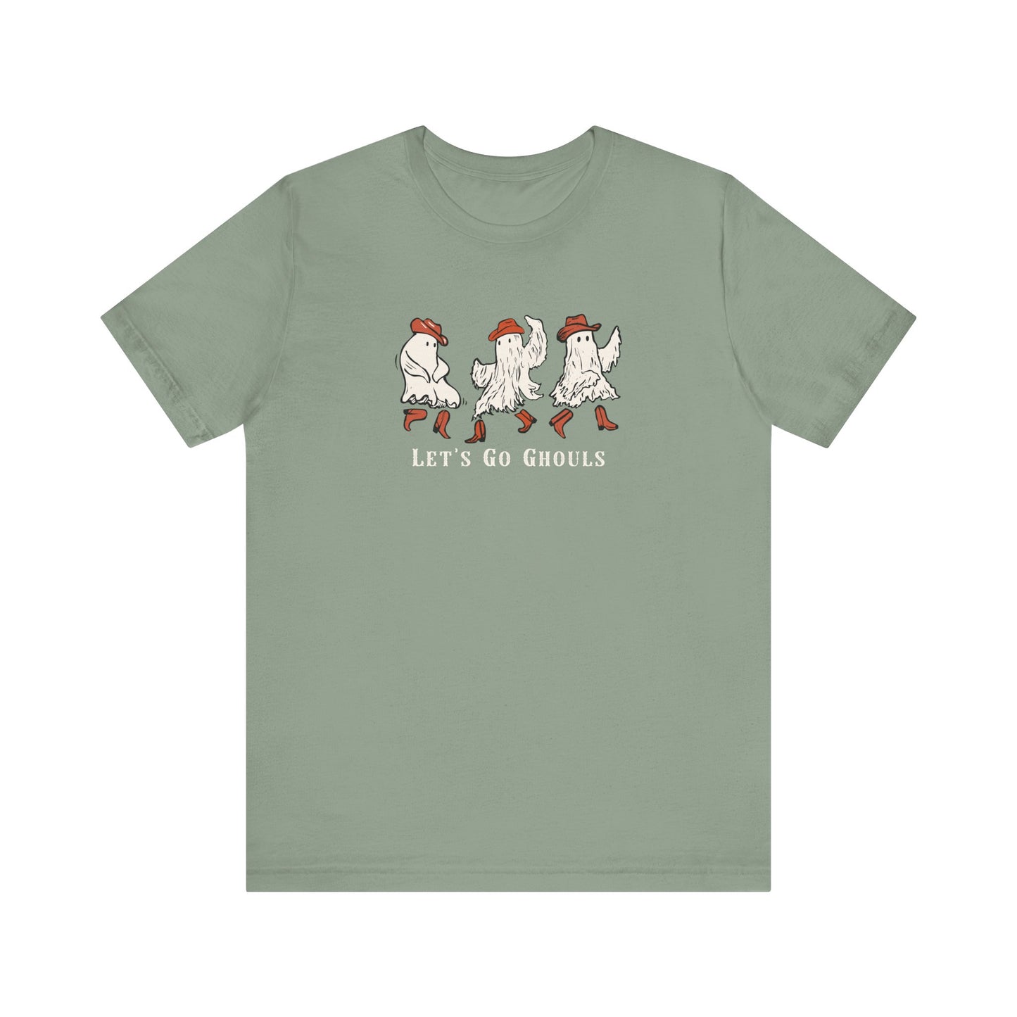 Spooky Fun Let's Go Ghouls Ghost Tee - Halloween Shirt, Casual Wear, Cute Ghost Design, Trick or Treat, Ghouls Tee