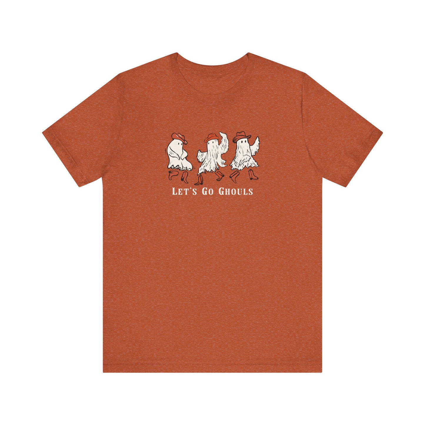 Spooky Fun Let's Go Ghouls Ghost Tee - Halloween Shirt, Casual Wear, Cute Ghost Design, Trick or Treat, Ghouls Tee