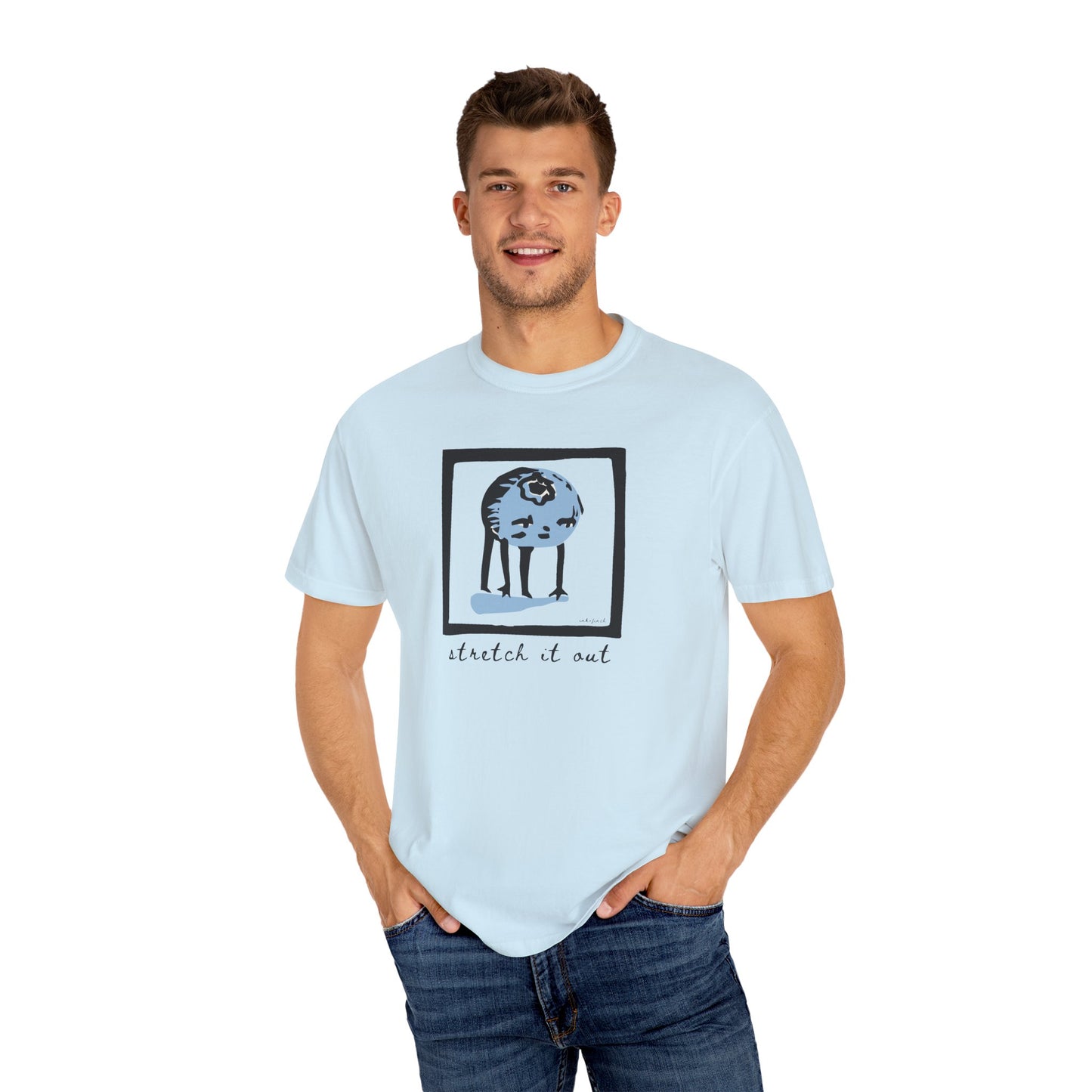 Cute Blueberry Graphic T-Shirt - Funny Yoga Tshirt