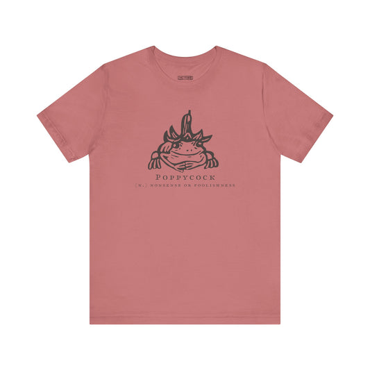 Funny Poppycock Frog Tee, Unisex T-Shirt for Nature Lovers, Casual Wear, Gift for Friends, Frog Lovers, Unique Humor Shirt