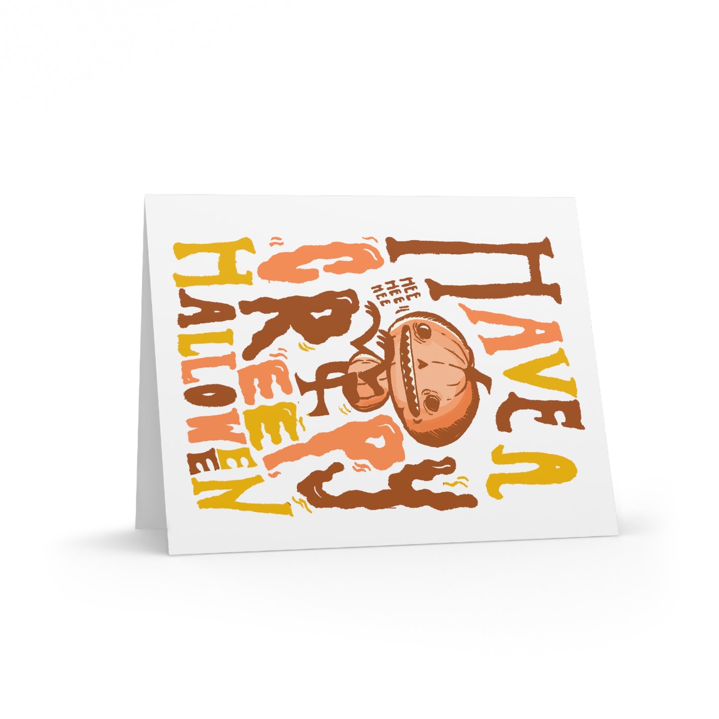 Halloween Greeting Cards Set - Creepy Pumpkin Designs, Spooky Card Collection for Halloween Parties, Trick-or-Treating, Fall Celebrations