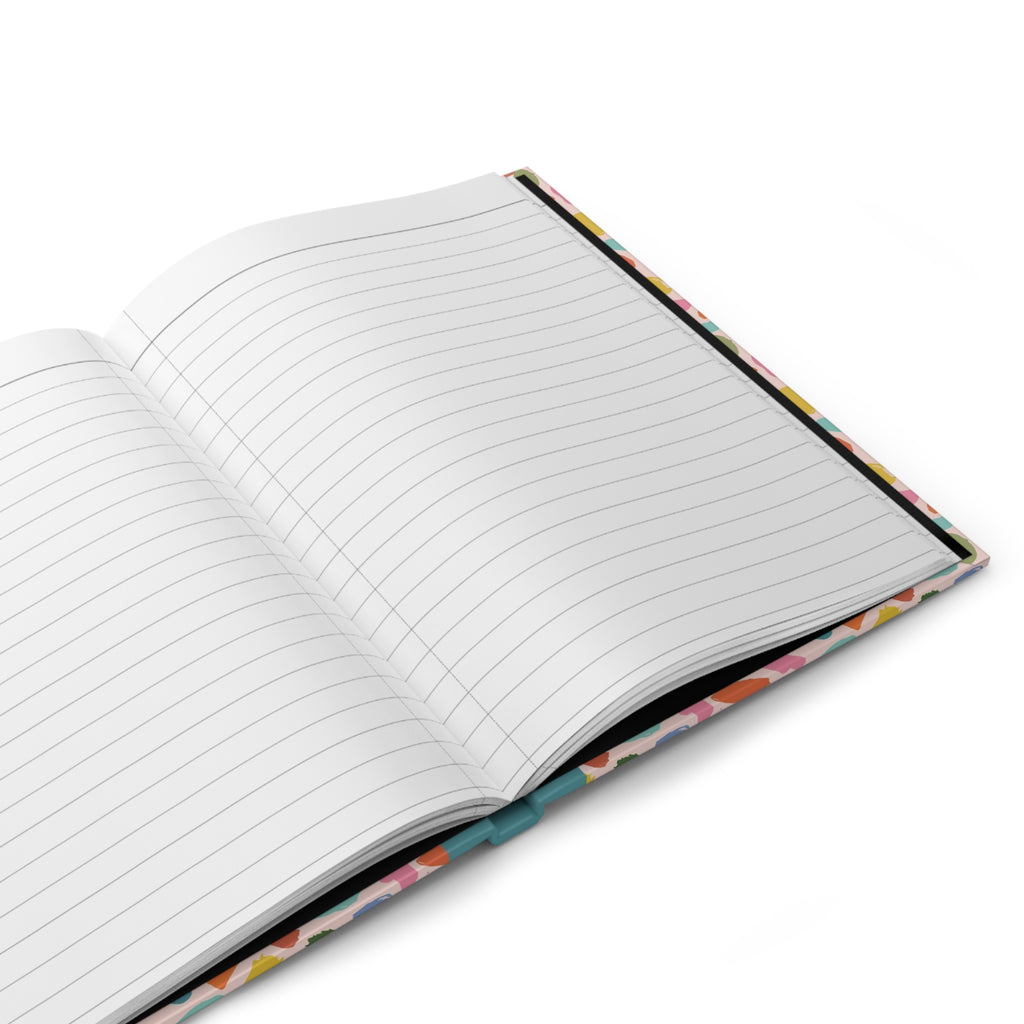 Colorful Confetti Hardcover Journal — 'Notebook' Matte Notebook