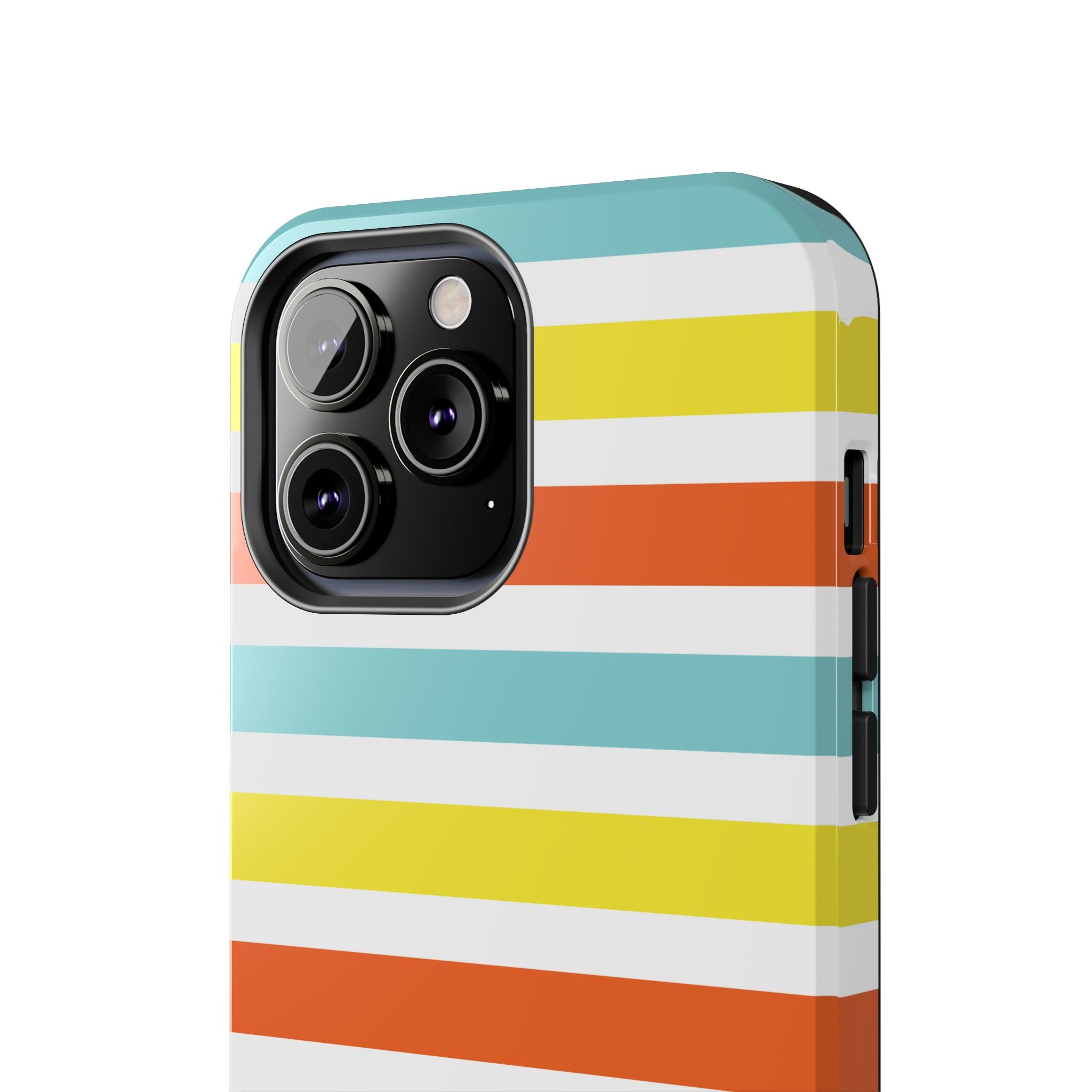 Striped Tough Phone Case — Retro Summer Color Block iPhone Case