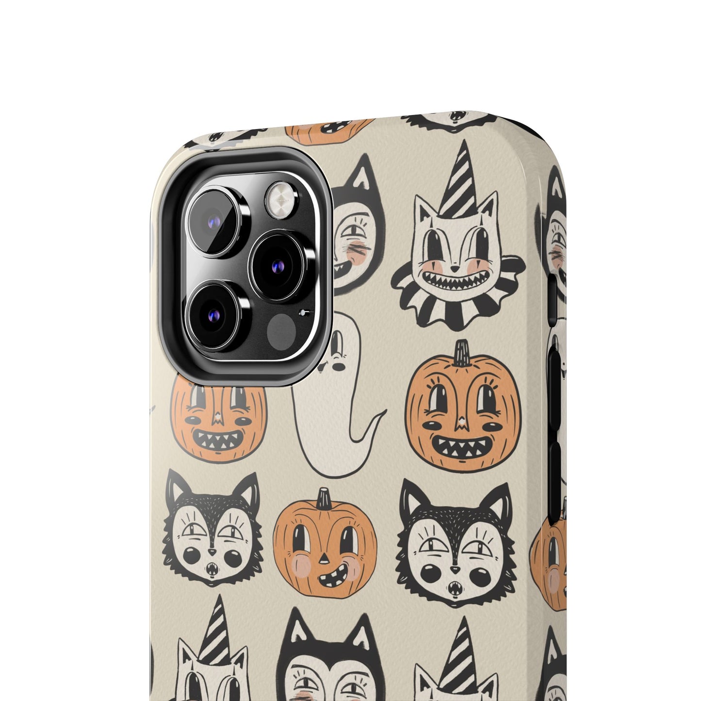 Halloween Cat & Pumpkin Phone Cases, Tough Phone Cover, Spooky Protective Case, Fall Aesthetic, Cute Halloween Gift