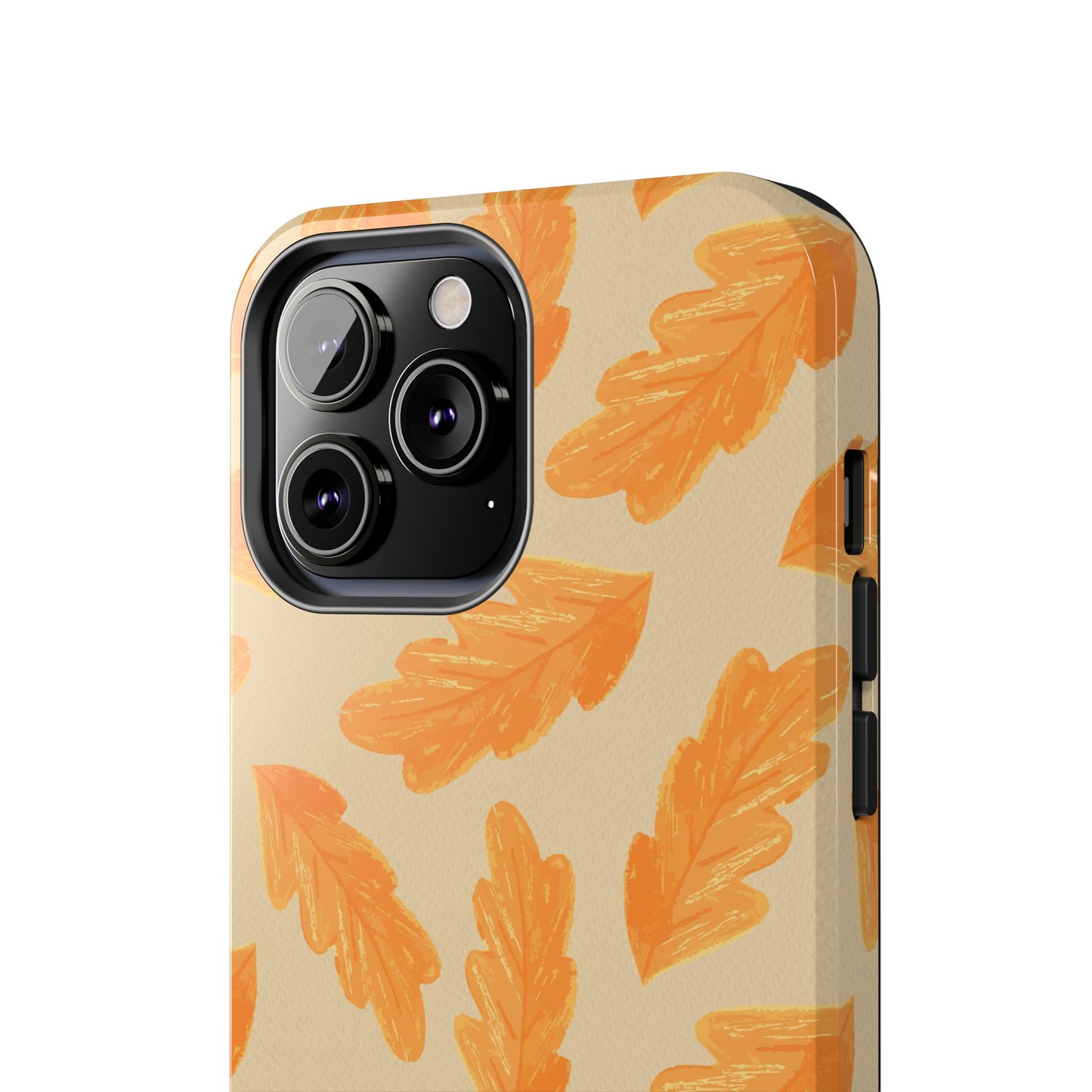 Autumn Leaf Phone Cases | Tough Fall Phone Covers, Seasonal Gifts, Stylish Accessories, Unique Designs, Orange Leaf Pattern