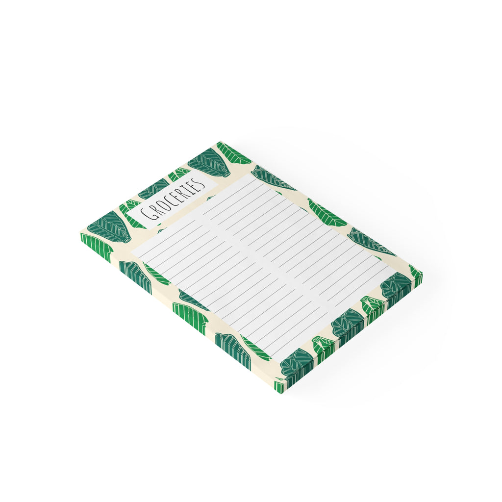 Lettuce Leaf Pattern Post-it® Note Pads — Green Botanical Sticky Notes