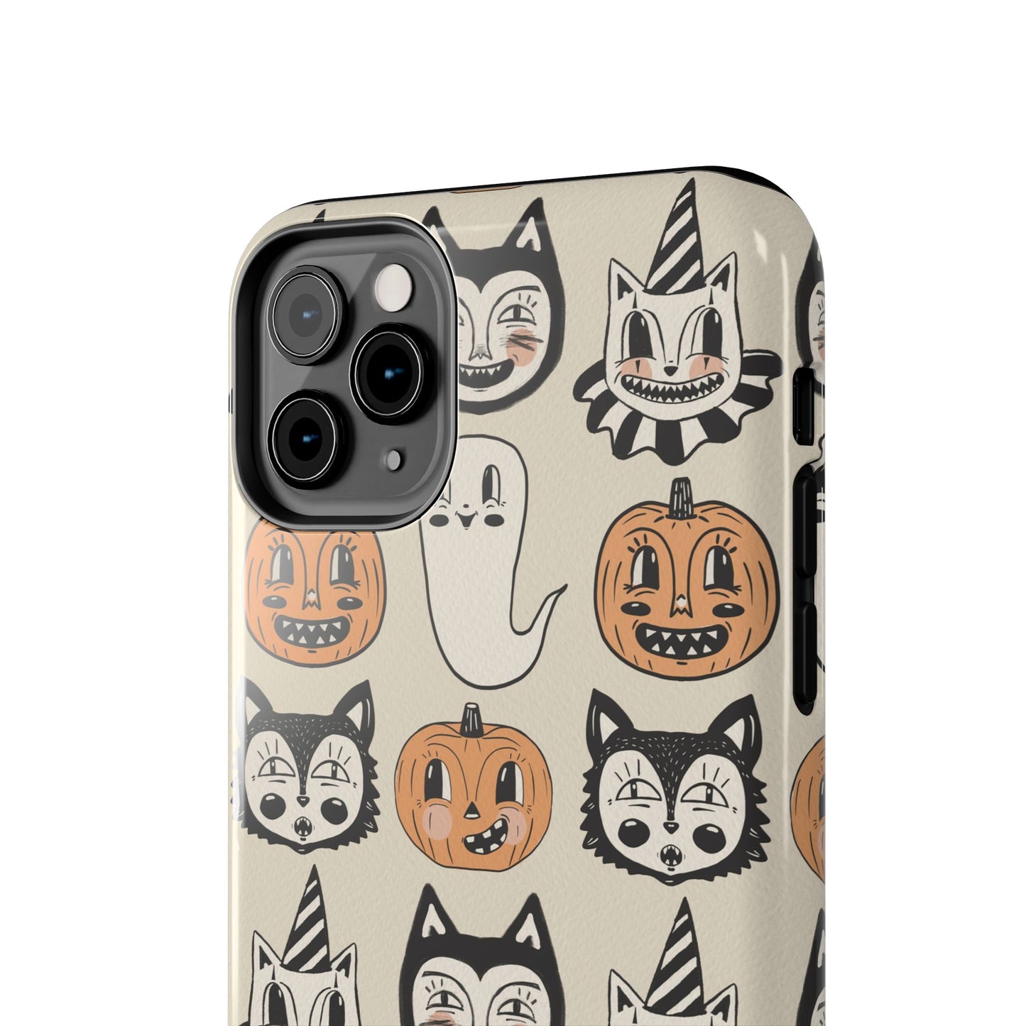Halloween Cat & Pumpkin Phone Cases, Tough Phone Cover, Spooky Protective Case, Fall Aesthetic, Cute Halloween Gift