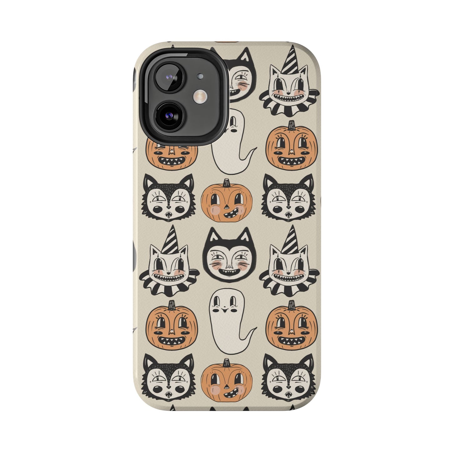 Halloween Cat & Pumpkin Phone Cases, Tough Phone Cover, Spooky Protective Case, Fall Aesthetic, Cute Halloween Gift
