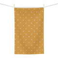Floral Dot Tea Towel — Mustard Microfiber Kitchen Towel