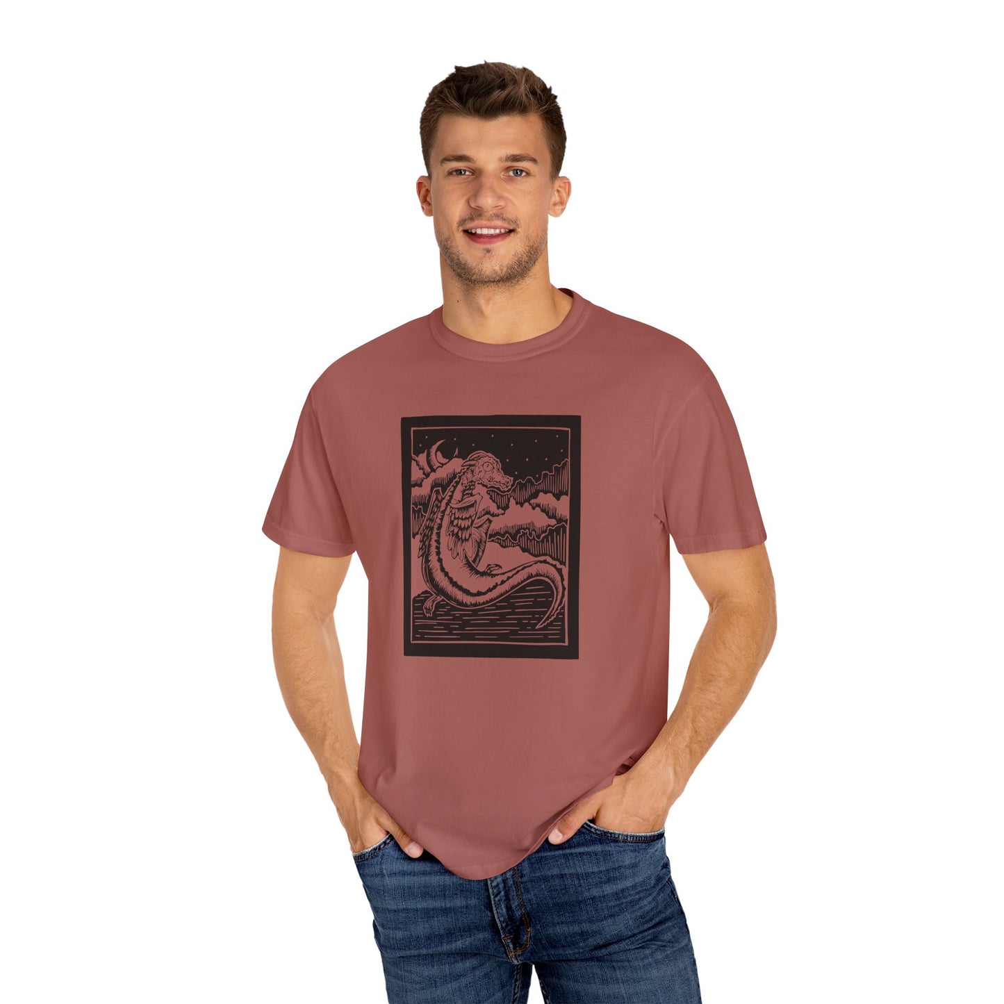 Unisex Graphic T-shirt with Celestial Design, Moon and Stars Night Sky Tee for Dreamers, Casual Wear, Gift for Astrology Lovers
