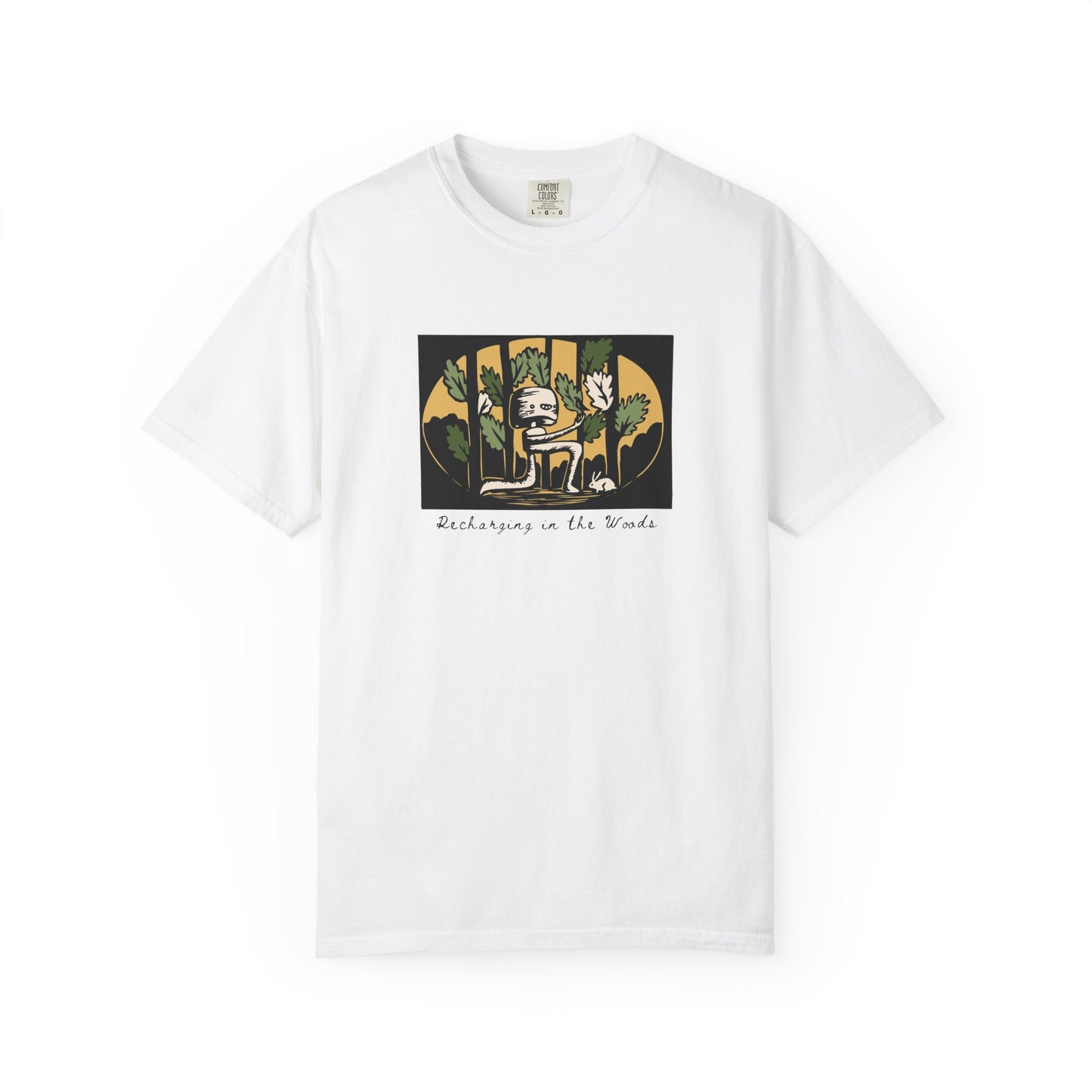 Cute Nature Robot Unisex Jersey Tee - Whimsical Fantasy Forestcore Graphic T-Shirt for Summer