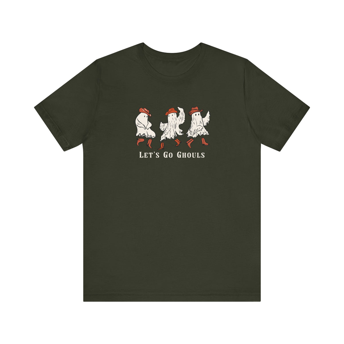 Spooky Fun Let's Go Ghouls Ghost Tee - Halloween Shirt, Casual Wear, Cute Ghost Design, Trick or Treat, Ghouls Tee