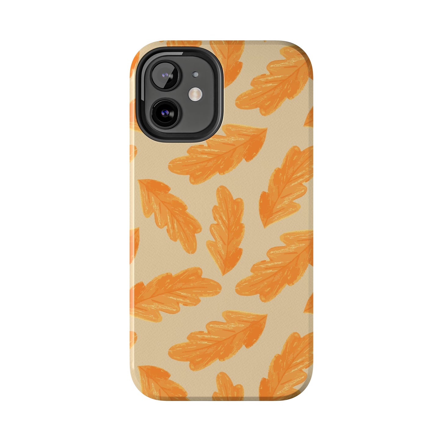Autumn Leaf Phone Cases | Tough Fall Phone Covers, Seasonal Gifts, Stylish Accessories, Unique Designs, Orange Leaf Pattern