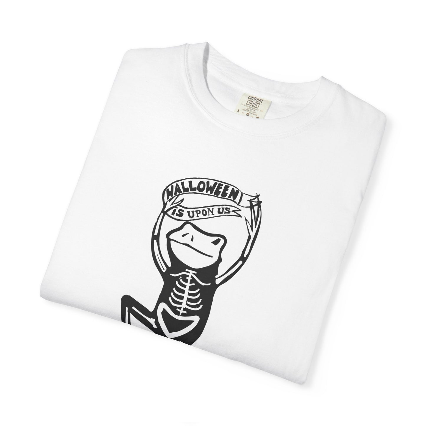 Halloween Skeleton Frog T-shirt | Unisex Garment-Dyed tee | Spooky Shirt, Fall Apparel, Halloween Costume, Fun Gift, Partywear