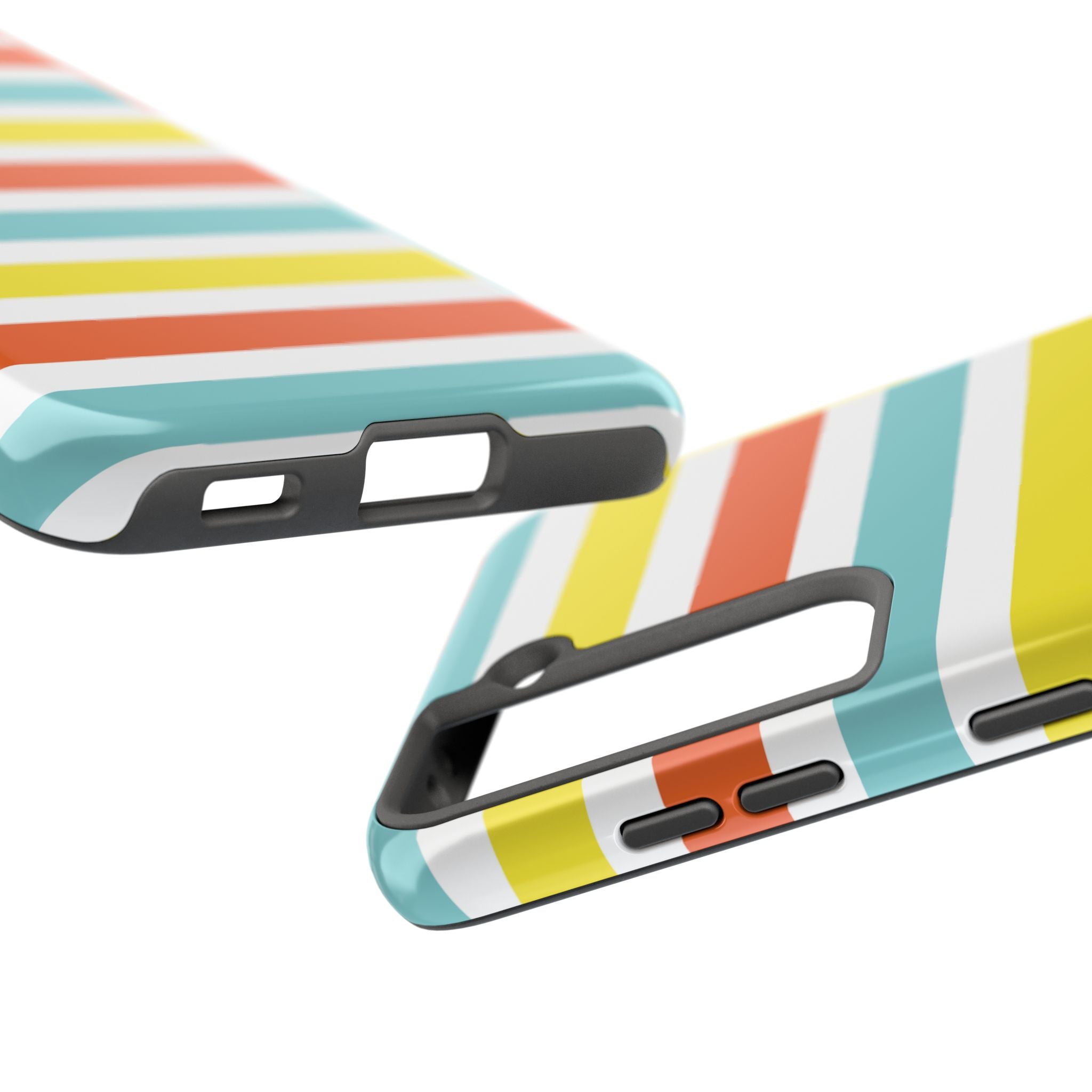 Striped Tough Phone Case — Retro Summer Color Block iPhone Case