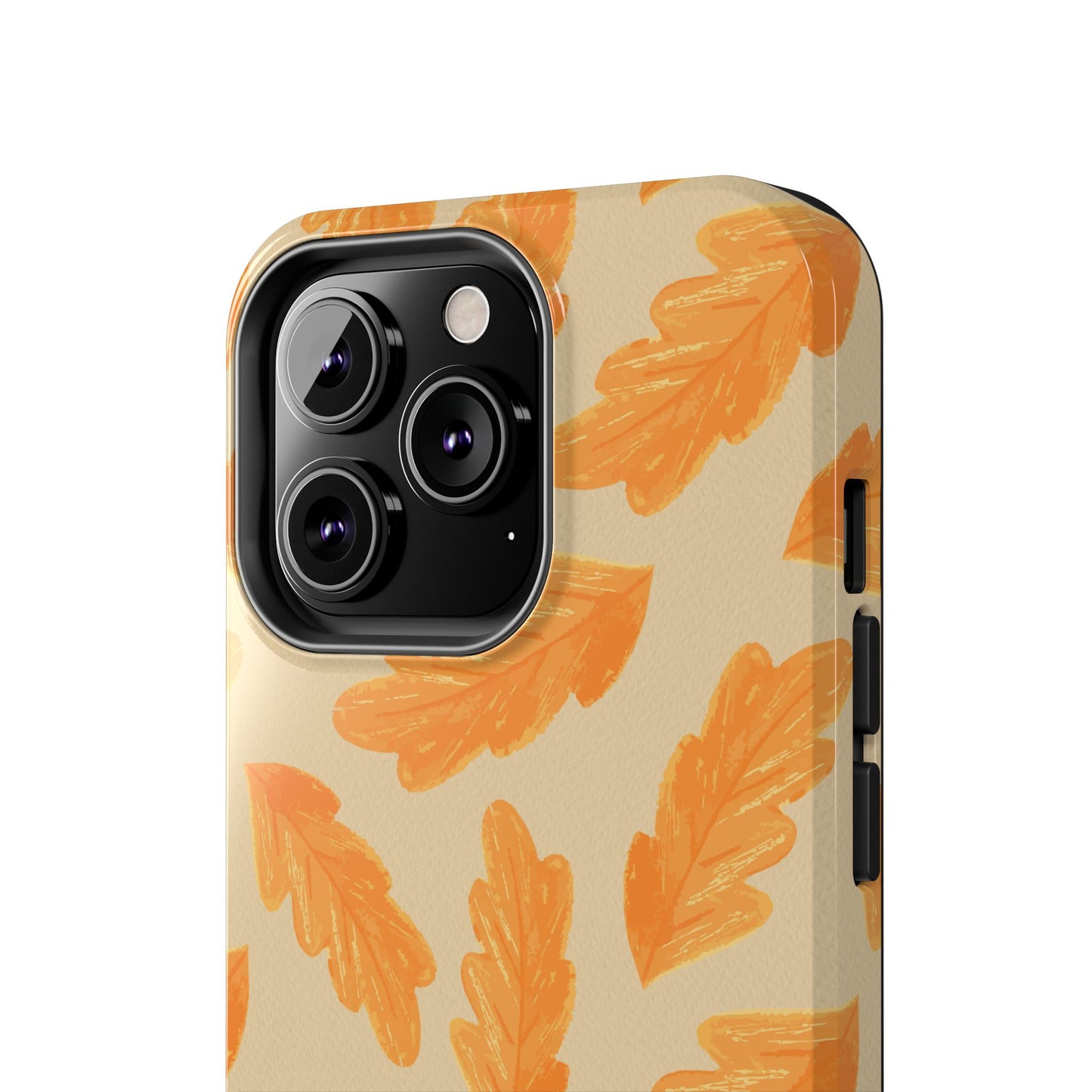 Autumn Leaf Phone Cases | Tough Fall Phone Covers, Seasonal Gifts, Stylish Accessories, Unique Designs, Orange Leaf Pattern