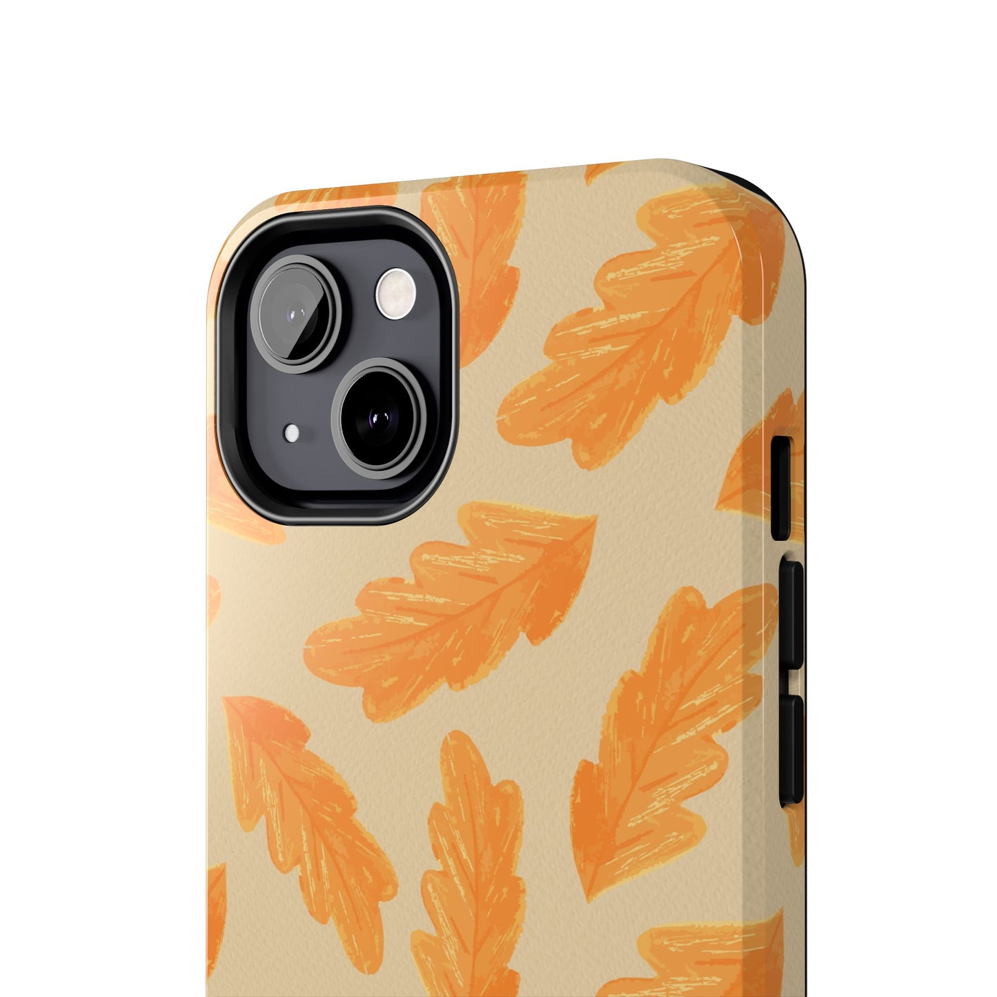 Autumn Leaf Phone Cases | Tough Fall Phone Covers, Seasonal Gifts, Stylish Accessories, Unique Designs, Orange Leaf Pattern