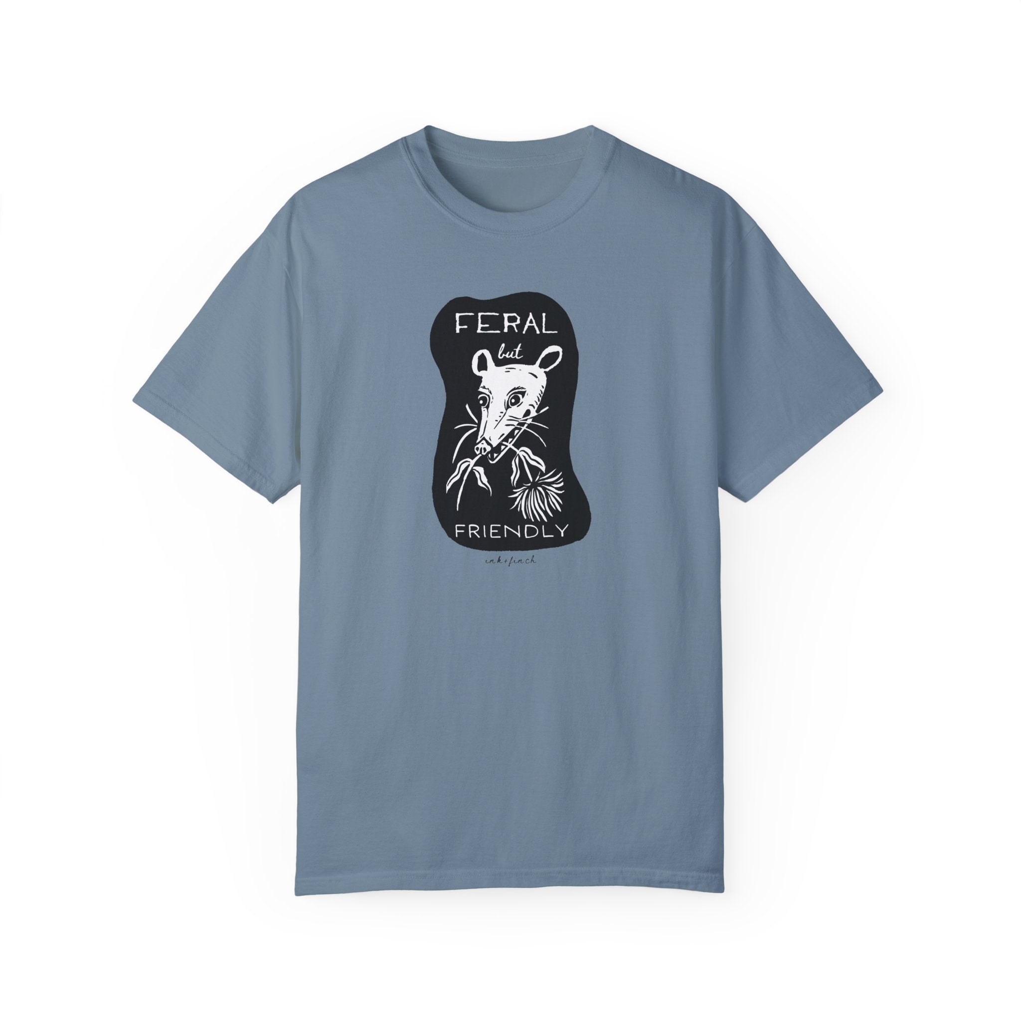 Feral but Friendly Unisex Jersey Tee - Funny Opossum Graphic T-Shirt for Feral Girl Summer