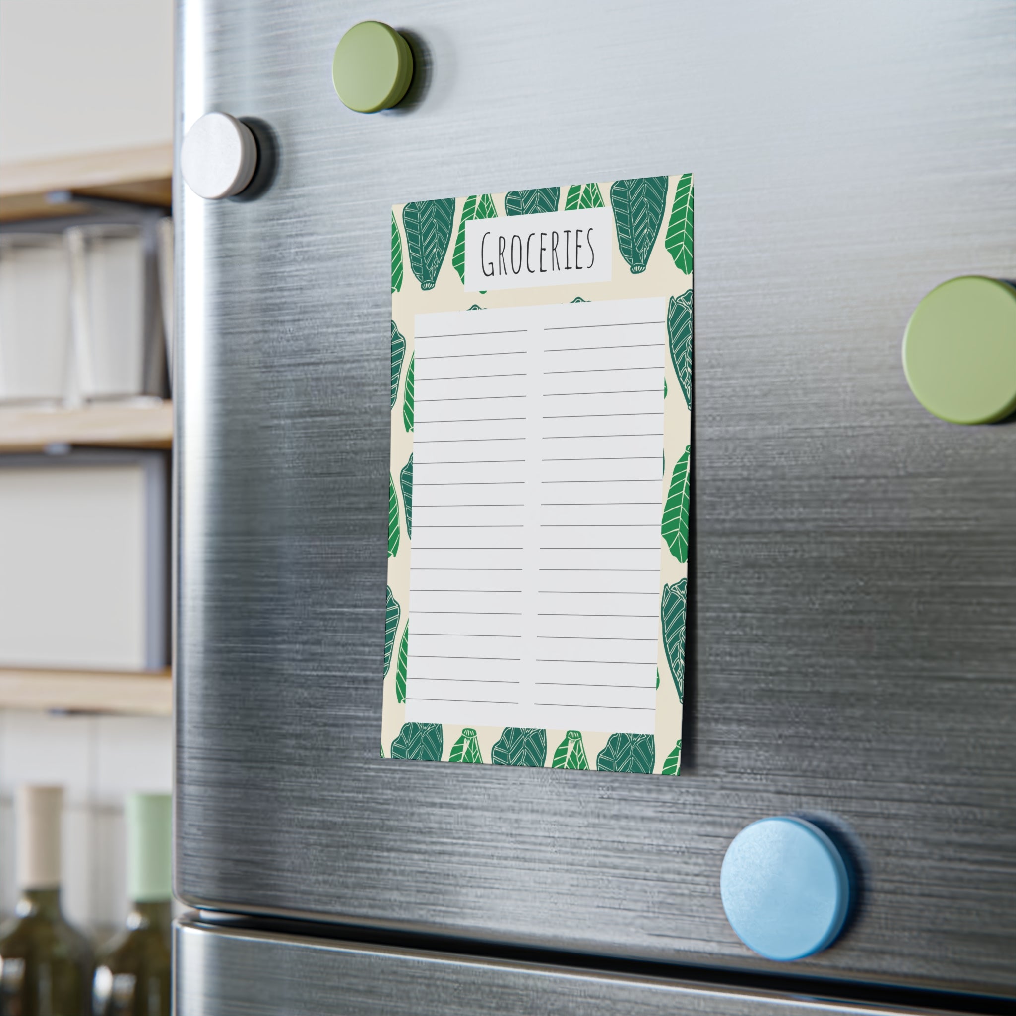 Lettuce Leaf Pattern Post-it® Note Pads — Green Botanical Sticky Notes