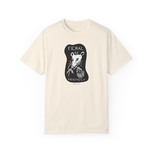 Feral but Friendly Unisex Jersey Tee - Funny Opossum Graphic T-Shirt for Feral Girl Summer