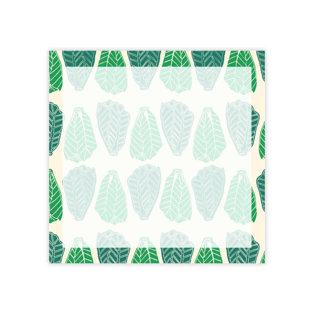 Lettuce Leaf Pattern Post-it® Note Pads — Green Botanical Sticky Notes