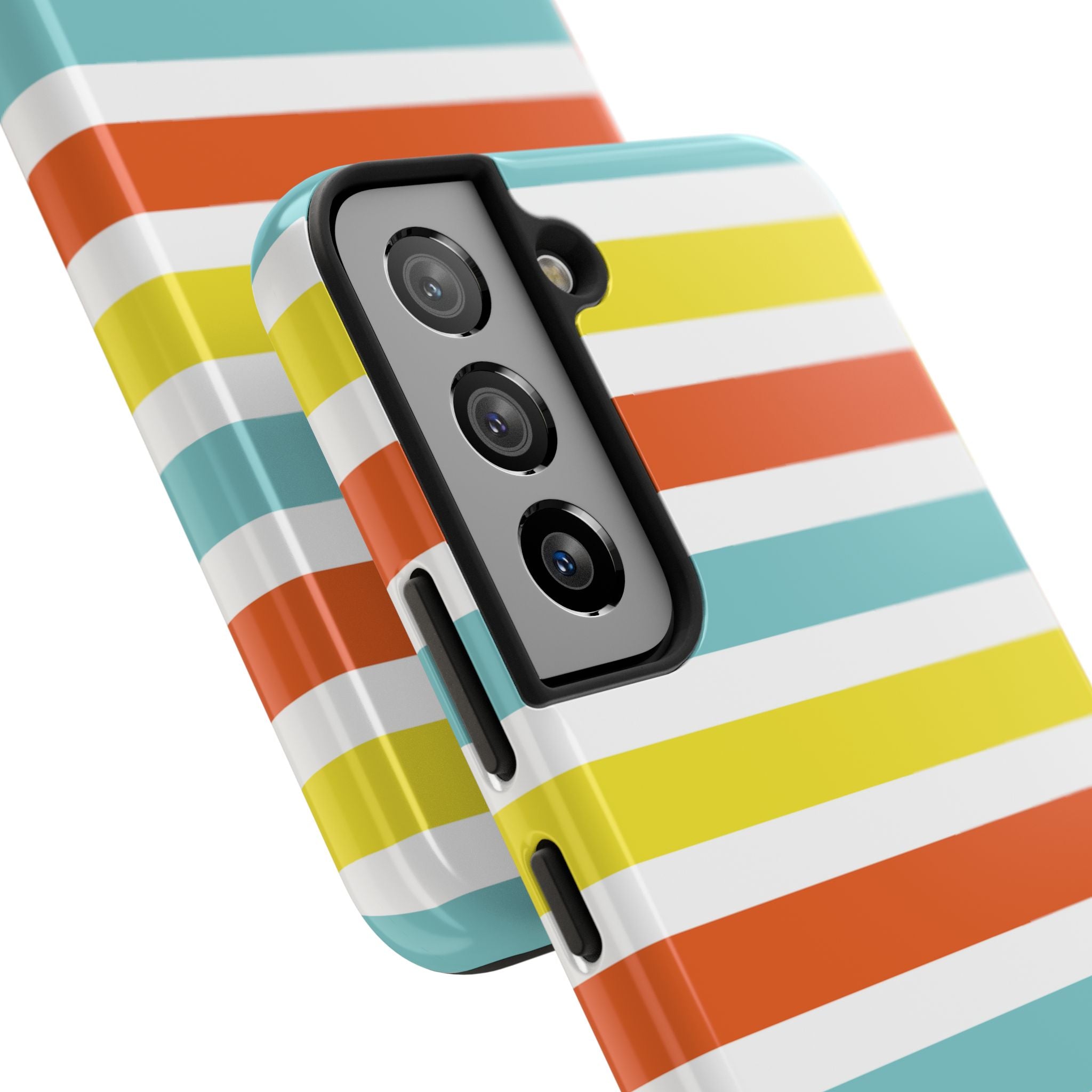 Striped Tough Phone Case — Retro Summer Color Block iPhone Case