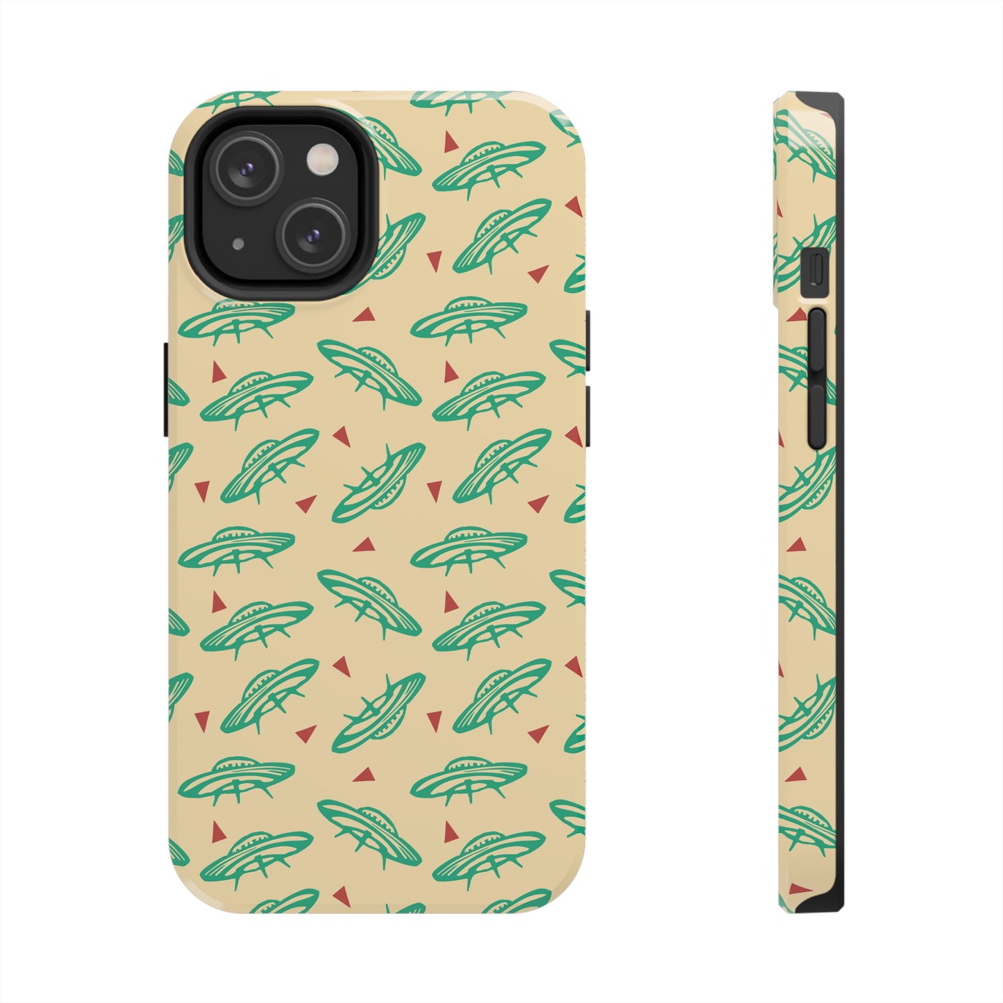 Retro Colored Geometric UFO Tough Phone Case - Desert Western UFO Accessories