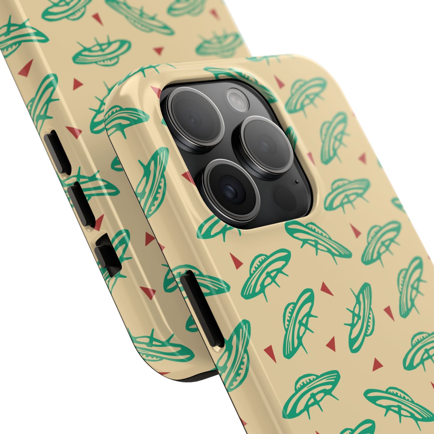 Retro Colored Geometric UFO Tough Phone Case - Desert Western UFO Accessories
