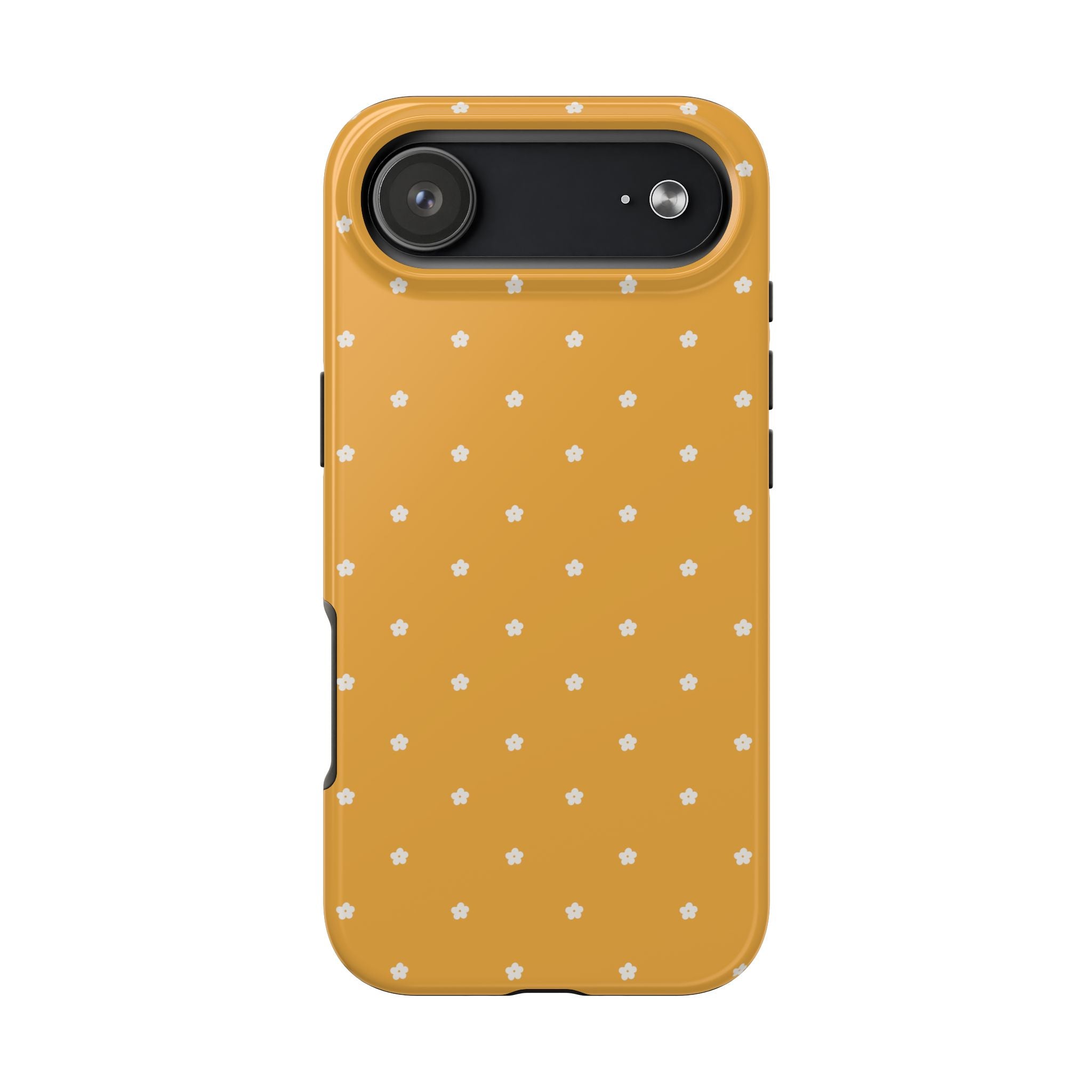Ditsy Daisy Tough Phone Case — Mustard Floral Protective Cover