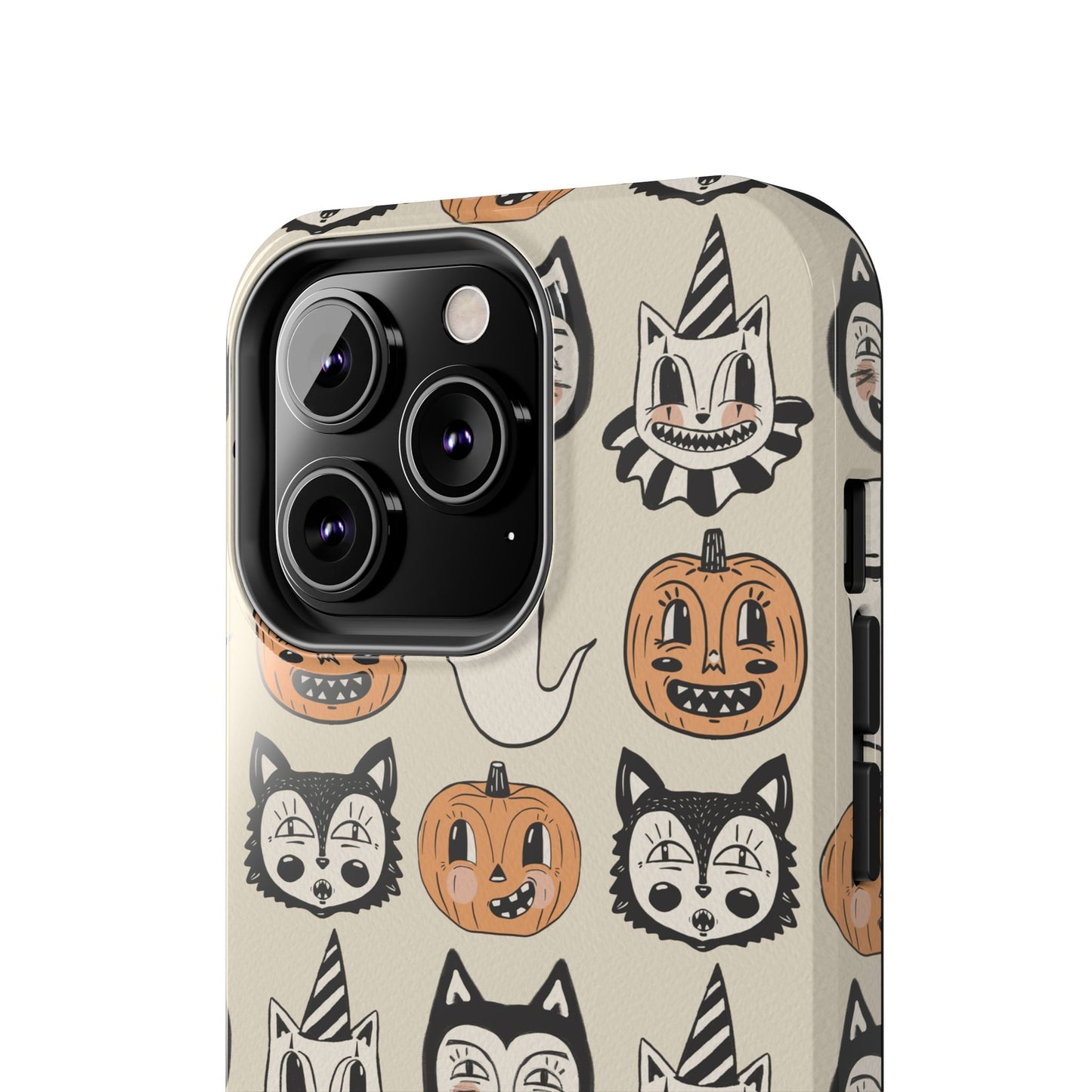 Halloween Cat & Pumpkin Phone Cases, Tough Phone Cover, Spooky Protective Case, Fall Aesthetic, Cute Halloween Gift