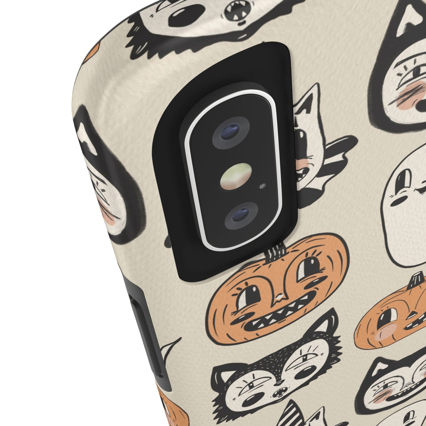 Halloween Cat & Pumpkin Phone Cases, Tough Phone Cover, Spooky Protective Case, Fall Aesthetic, Cute Halloween Gift