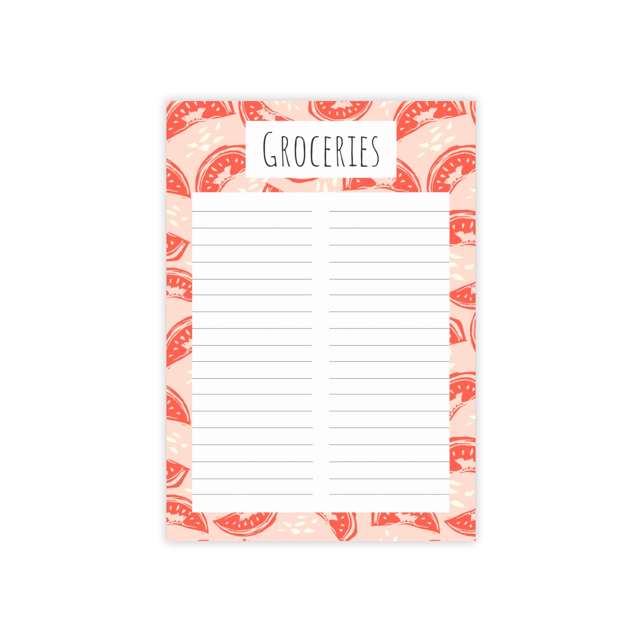 Watermelon Border Post-it Note Pads — Cute Pink Fruit Sticky Notes for Summer, Back-to-School & Office