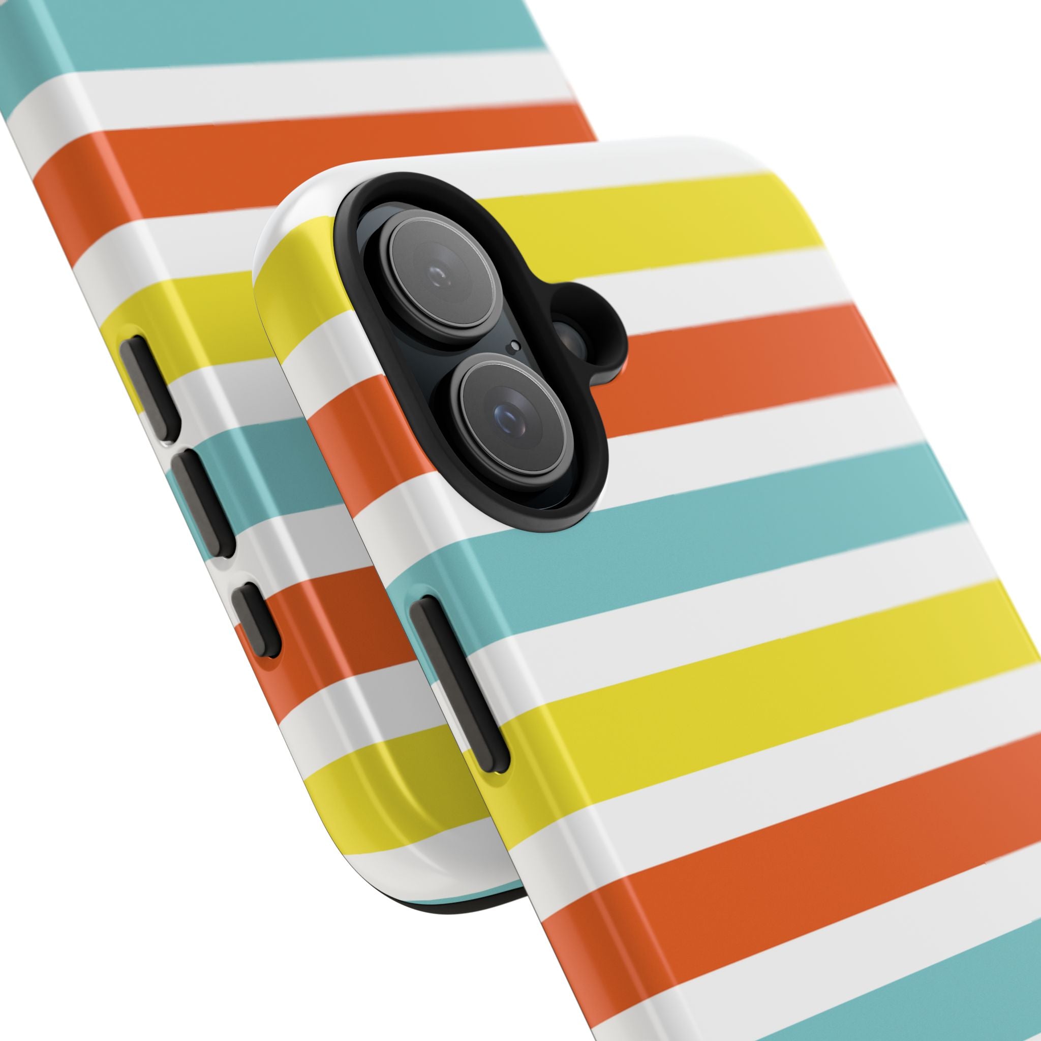 Striped Tough Phone Case — Retro Summer Color Block iPhone Case