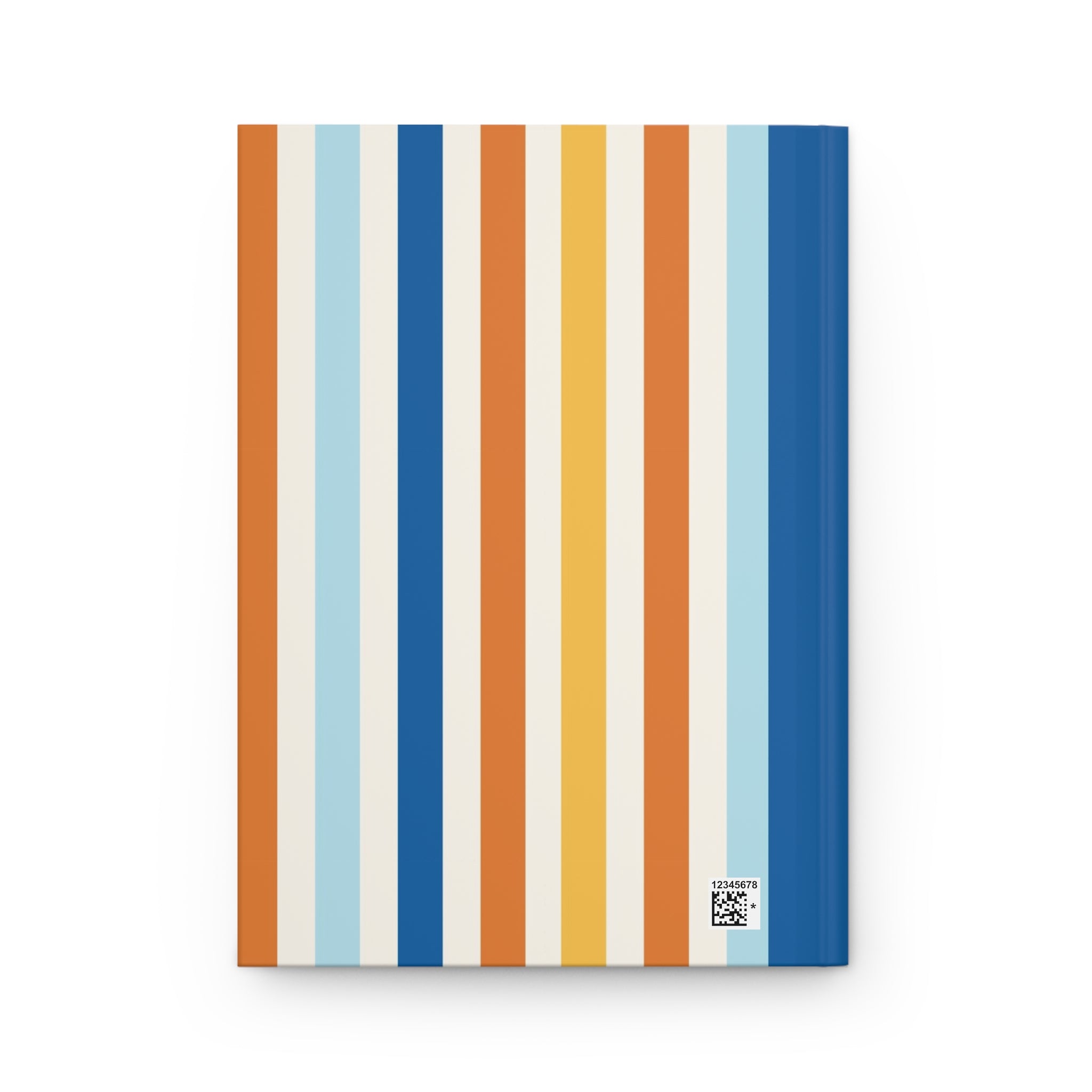 Striped Hardcover Journal — Retro Blue & Orange Notebook