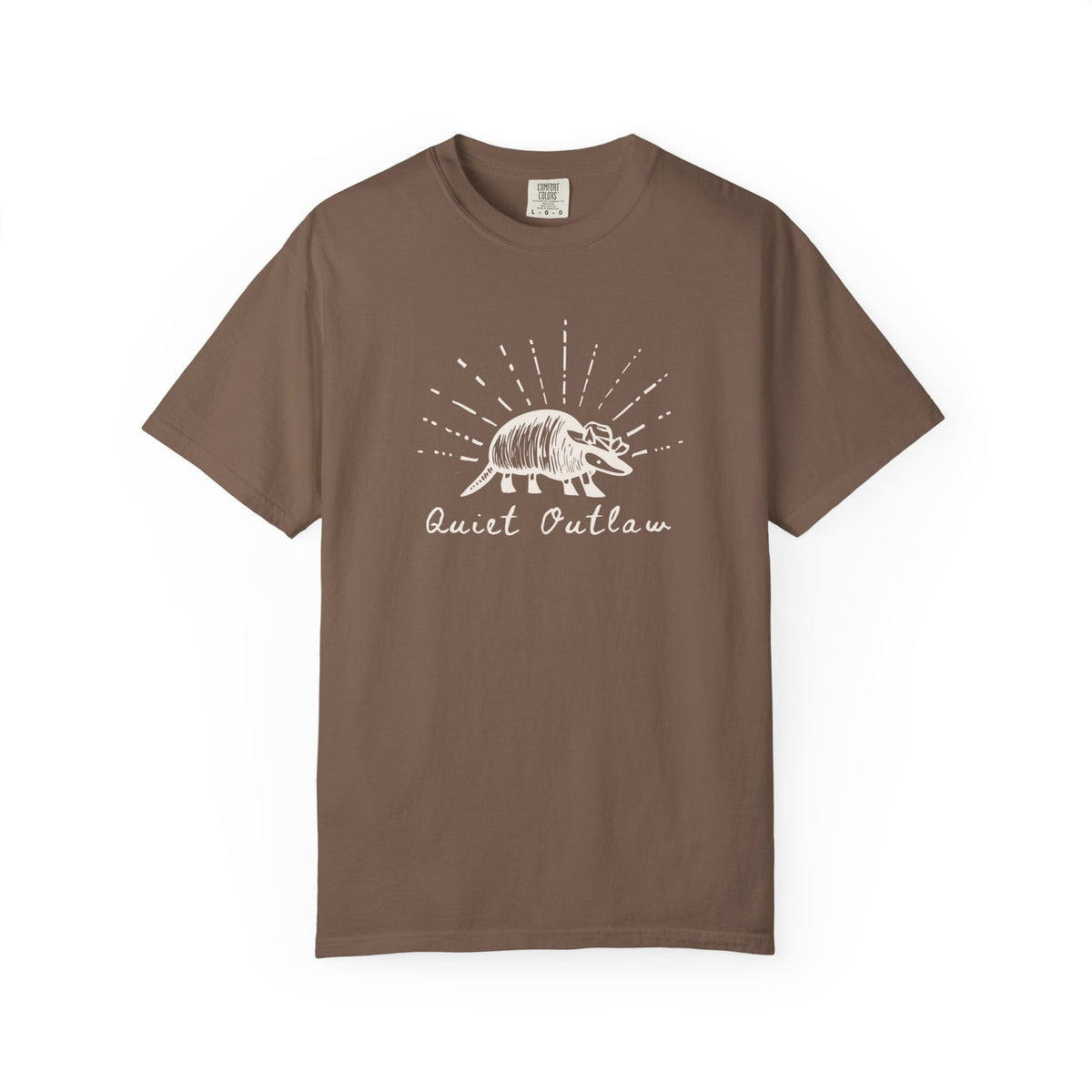 Unisex Garment-Dyed T-Shirt with 'Quiet Outlaw' Design, Casual Wear, Gift for Nature Lovers, Vintage Style Tee, Eco-Friendly Fashion