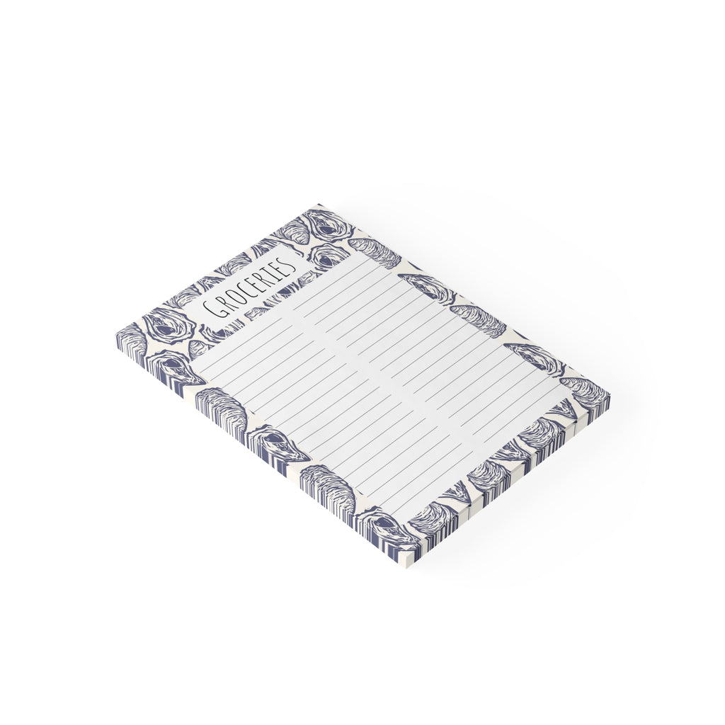 Oyster Shell Pattern Post-it Note Pads — Coastal Desk Sticky Notes