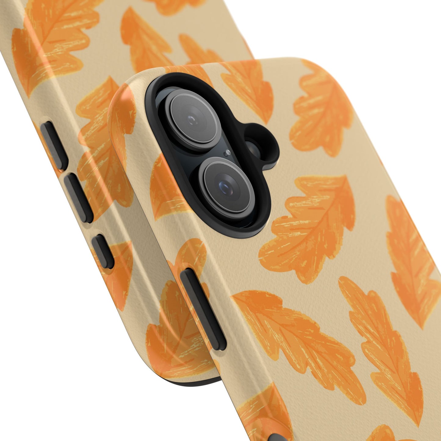 Autumn Leaf Phone Cases | Tough Fall Phone Covers, Seasonal Gifts, Stylish Accessories, Unique Designs, Orange Leaf Pattern