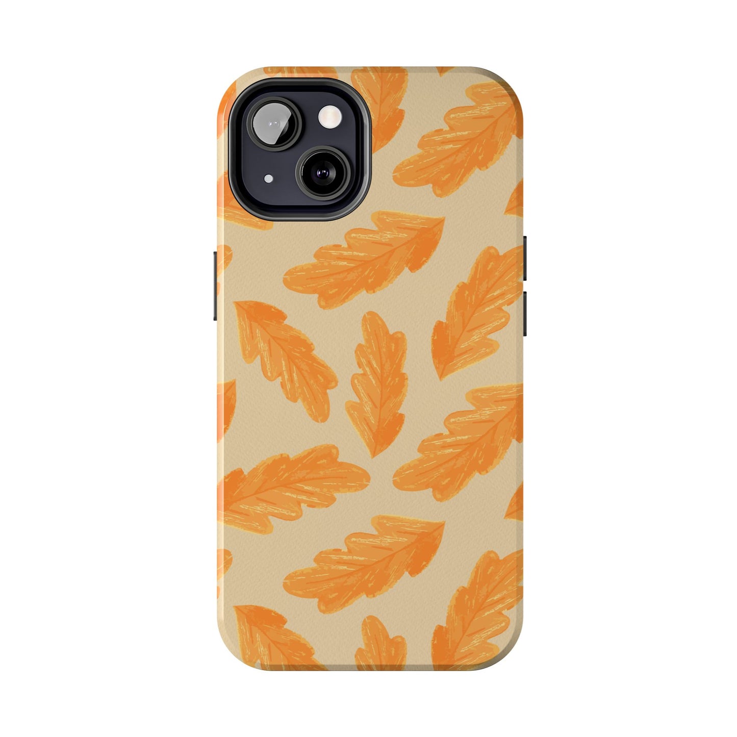 Autumn Leaf Phone Cases | Tough Fall Phone Covers, Seasonal Gifts, Stylish Accessories, Unique Designs, Orange Leaf Pattern