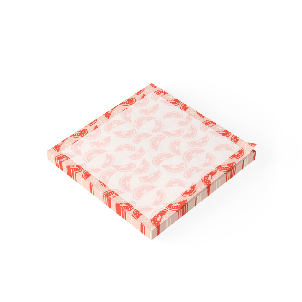 Watermelon Border Post-it Note Pads — Cute Pink Fruit Sticky Notes for Summer, Back-to-School & Office