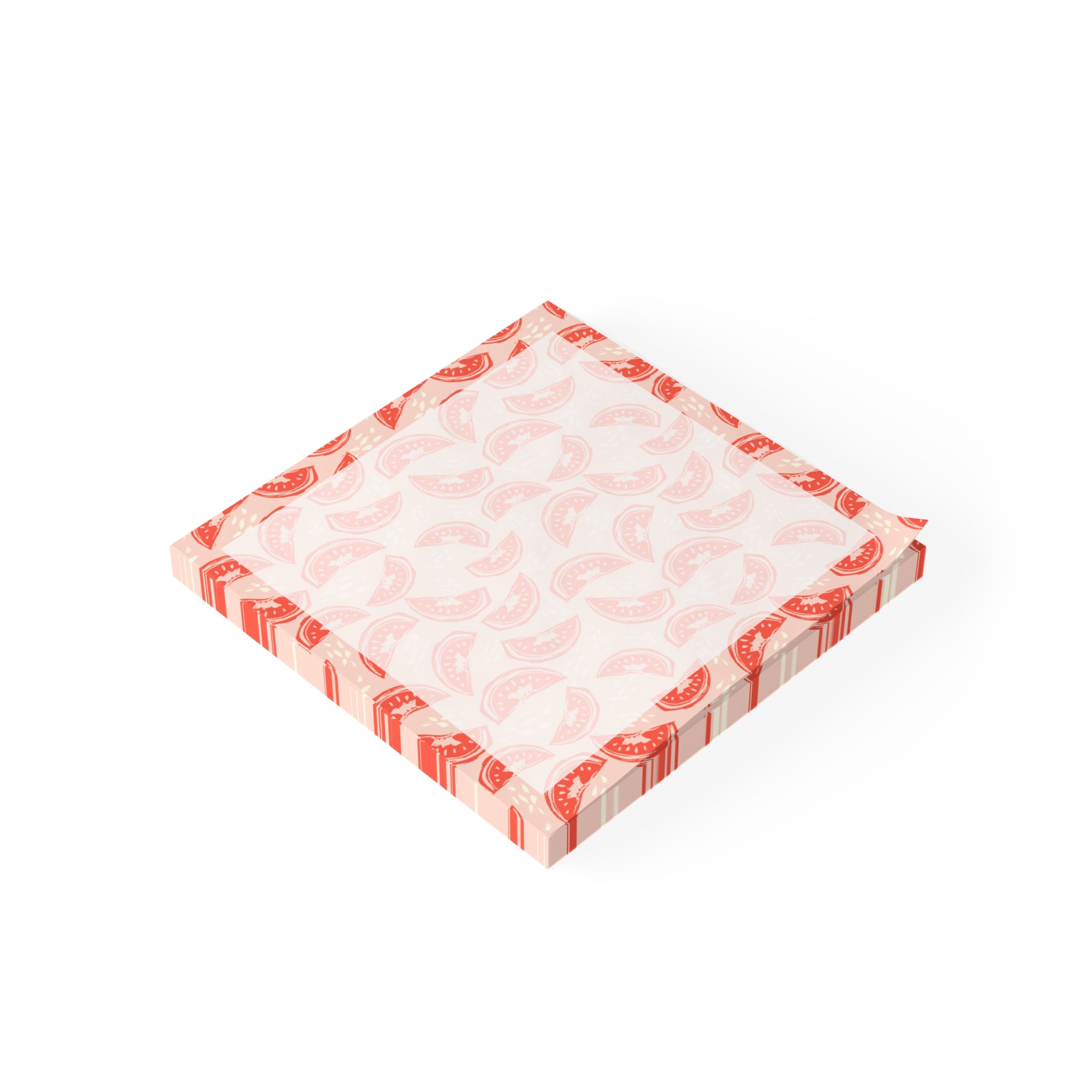 Watermelon Border Post-it Note Pads — Cute Pink Fruit Sticky Notes for Summer, Back-to-School & Office