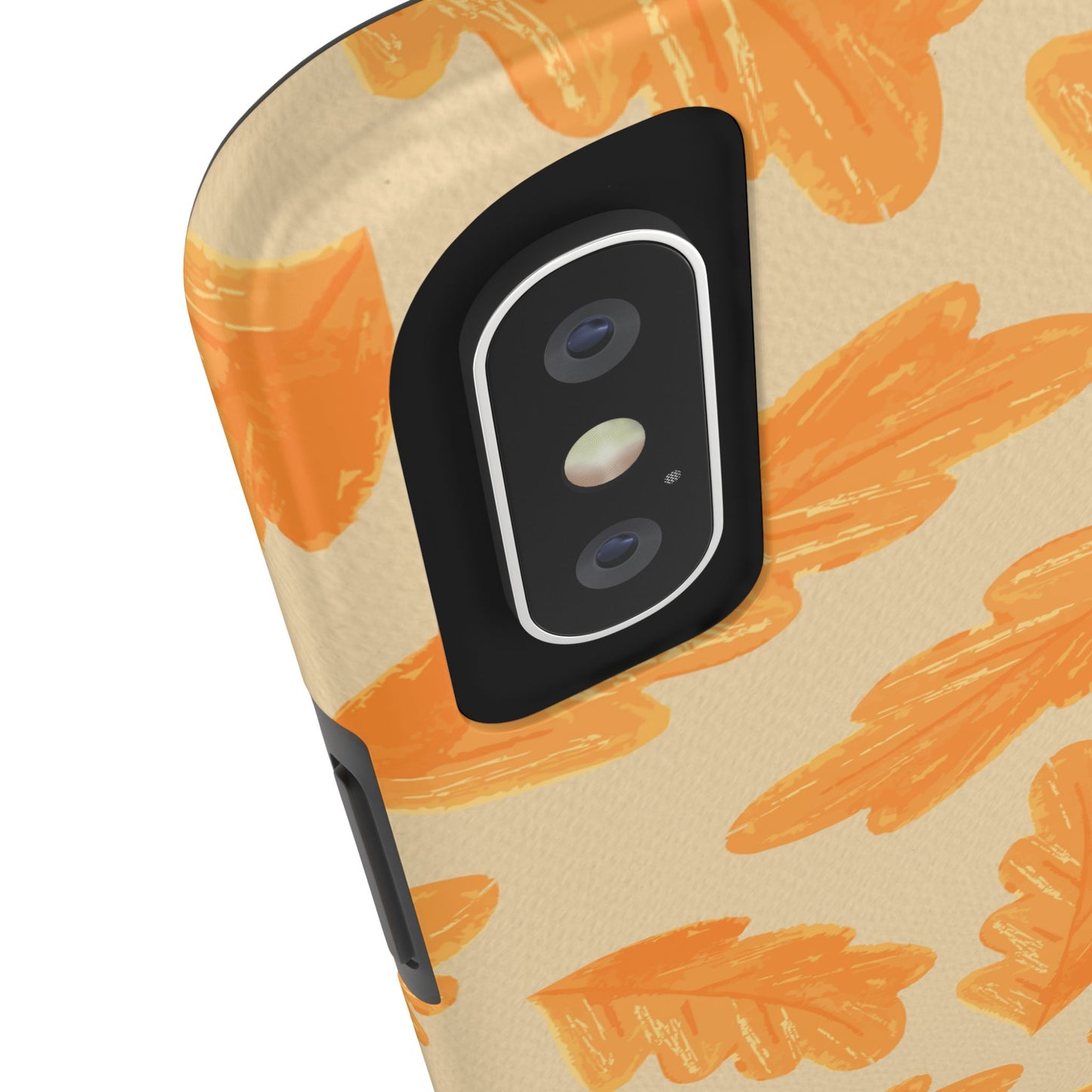 Autumn Leaf Phone Cases | Tough Fall Phone Covers, Seasonal Gifts, Stylish Accessories, Unique Designs, Orange Leaf Pattern
