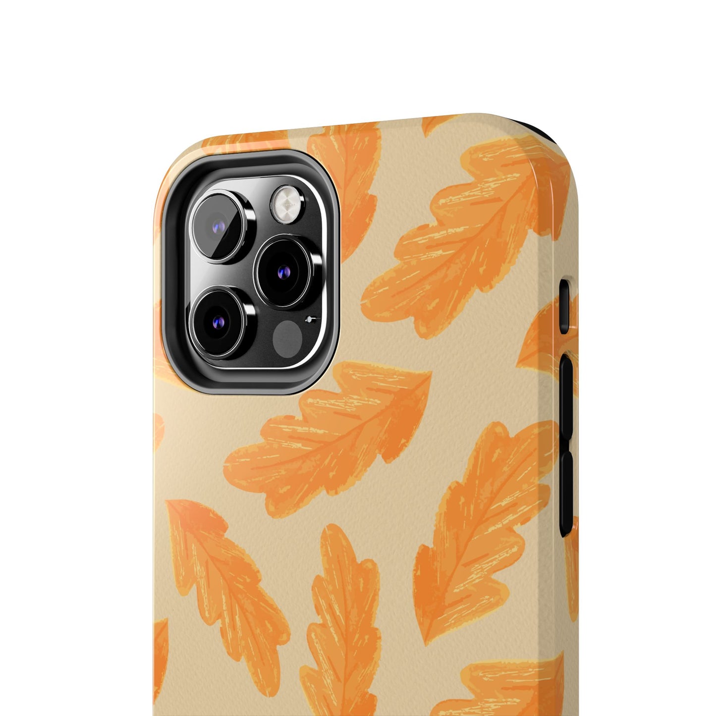 Autumn Leaf Phone Cases | Tough Fall Phone Covers, Seasonal Gifts, Stylish Accessories, Unique Designs, Orange Leaf Pattern