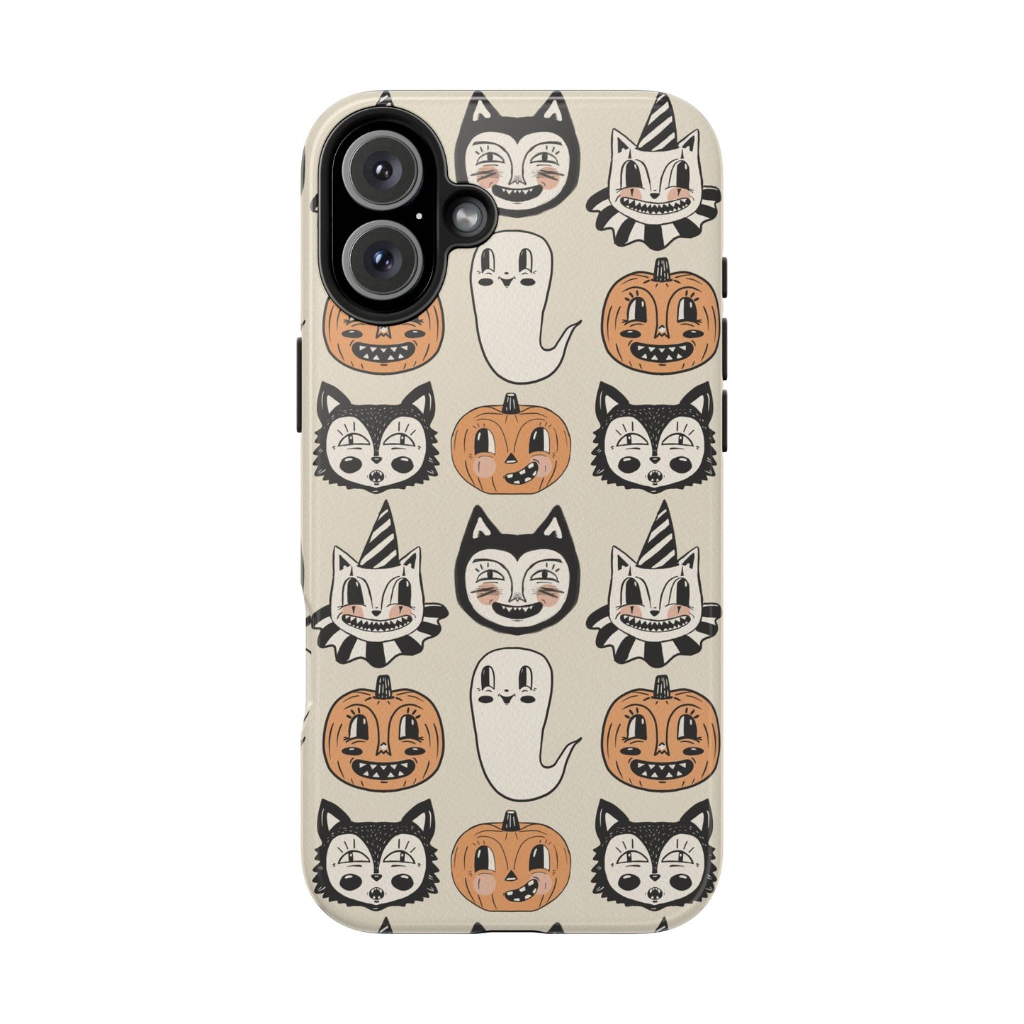 Halloween Cat & Pumpkin Phone Cases, Tough Phone Cover, Spooky Protective Case, Fall Aesthetic, Cute Halloween Gift
