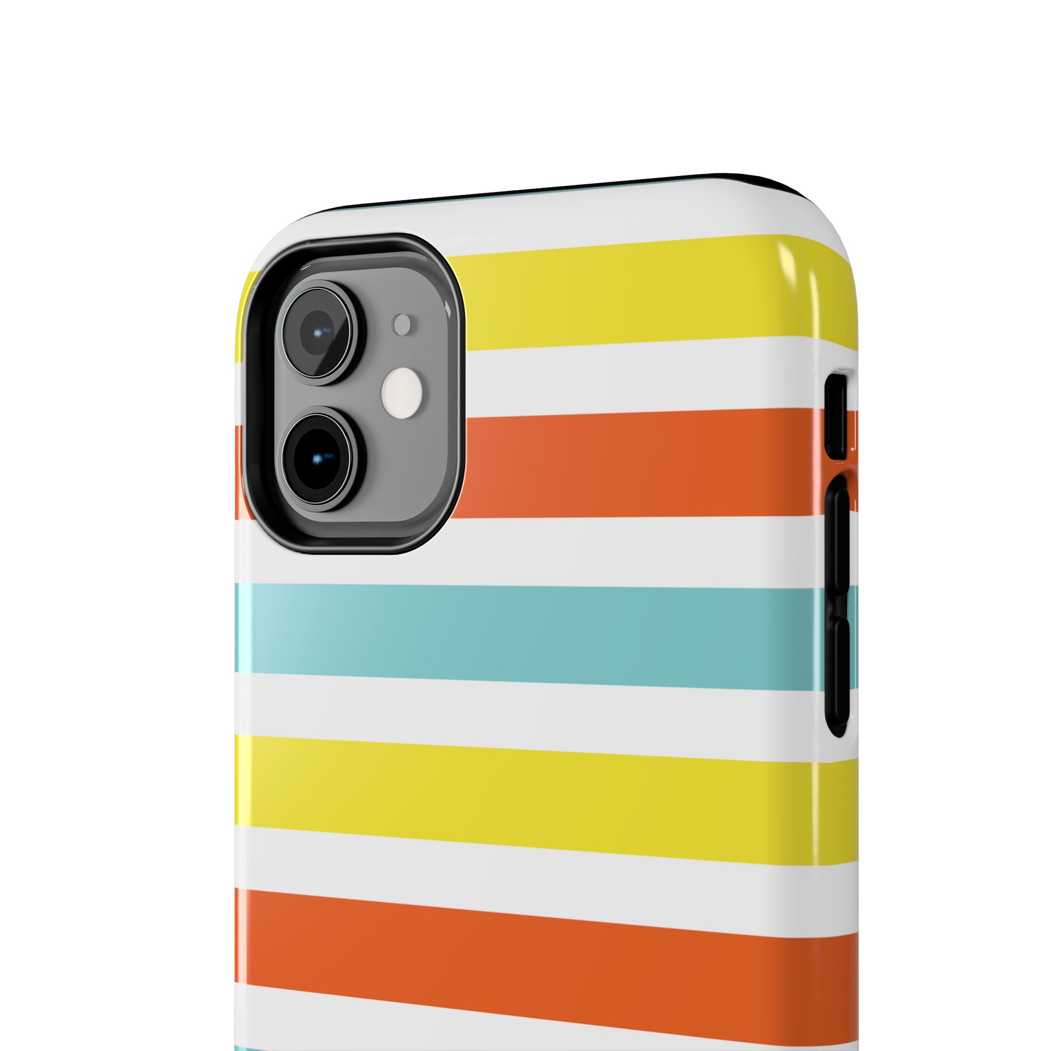 Striped Tough Phone Case — Retro Summer Color Block iPhone Case