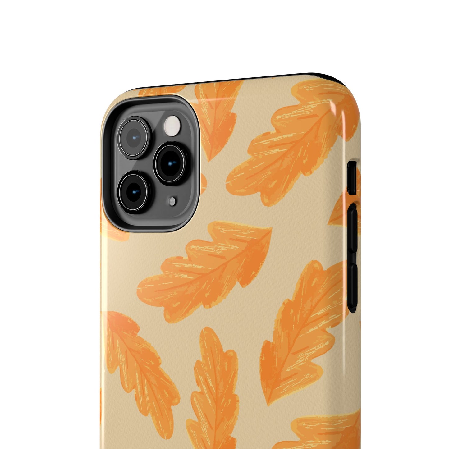 Autumn Leaf Phone Cases | Tough Fall Phone Covers, Seasonal Gifts, Stylish Accessories, Unique Designs, Orange Leaf Pattern