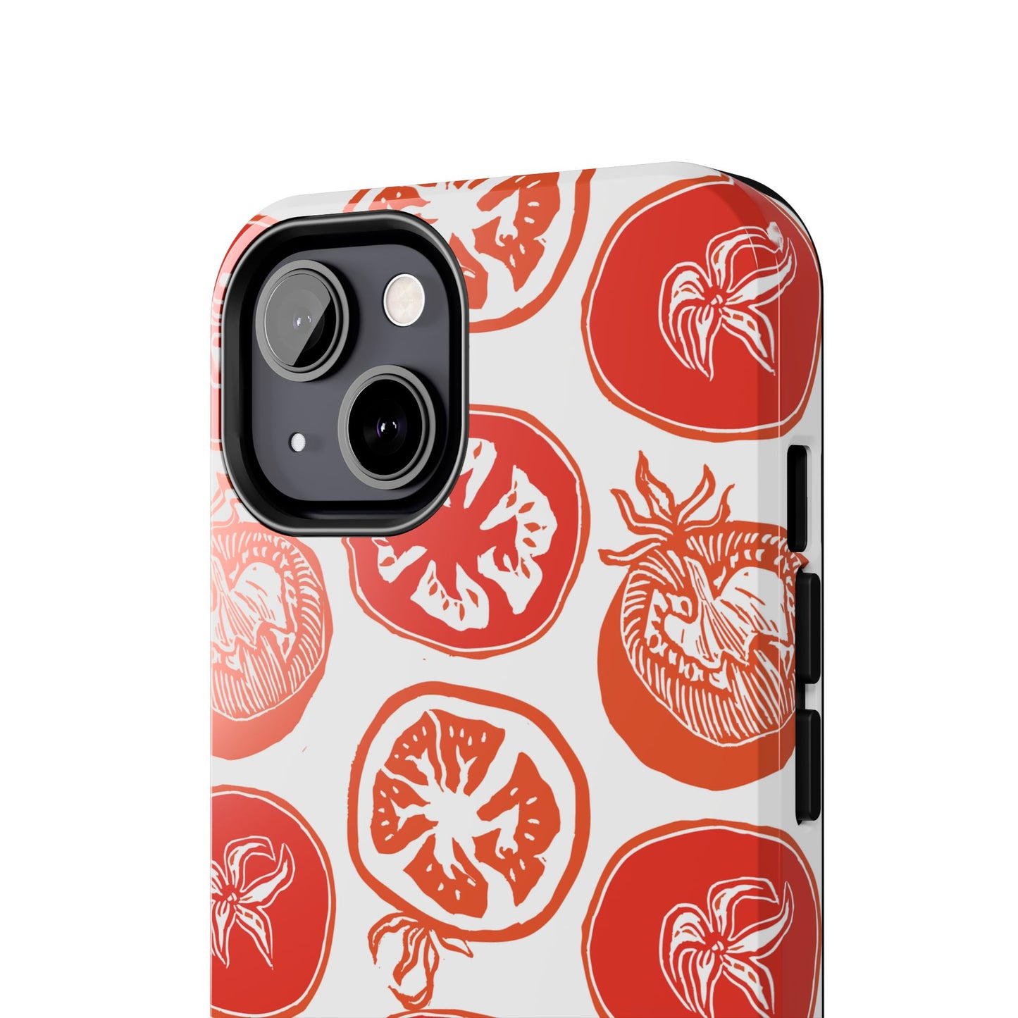 Cottagecore Folk Art Tomato Phone Case - Phone Case for Gardeners and Vegetarians