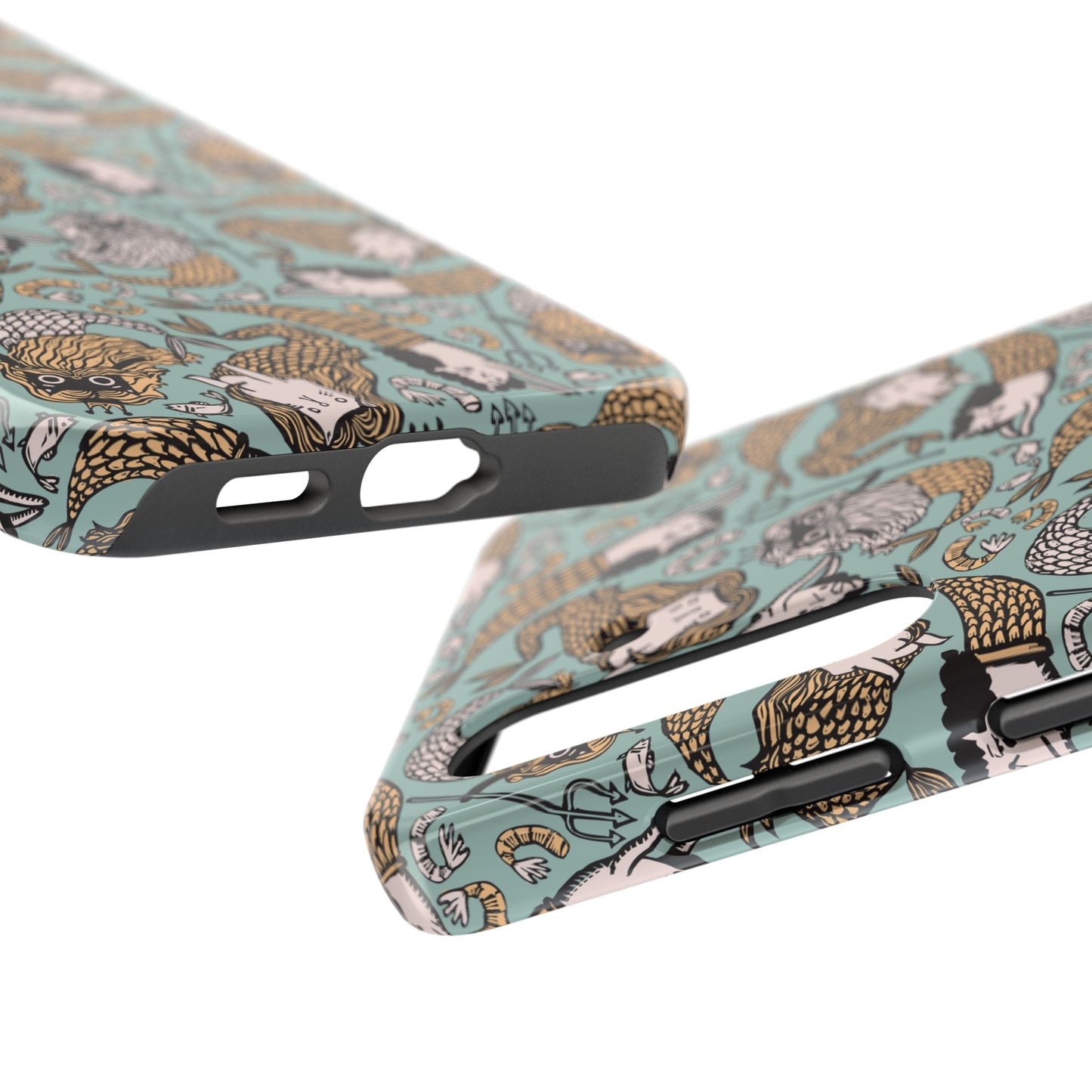 Cat Mermaid Tough Phone Case - Quirky Phone Art for Maximalists
