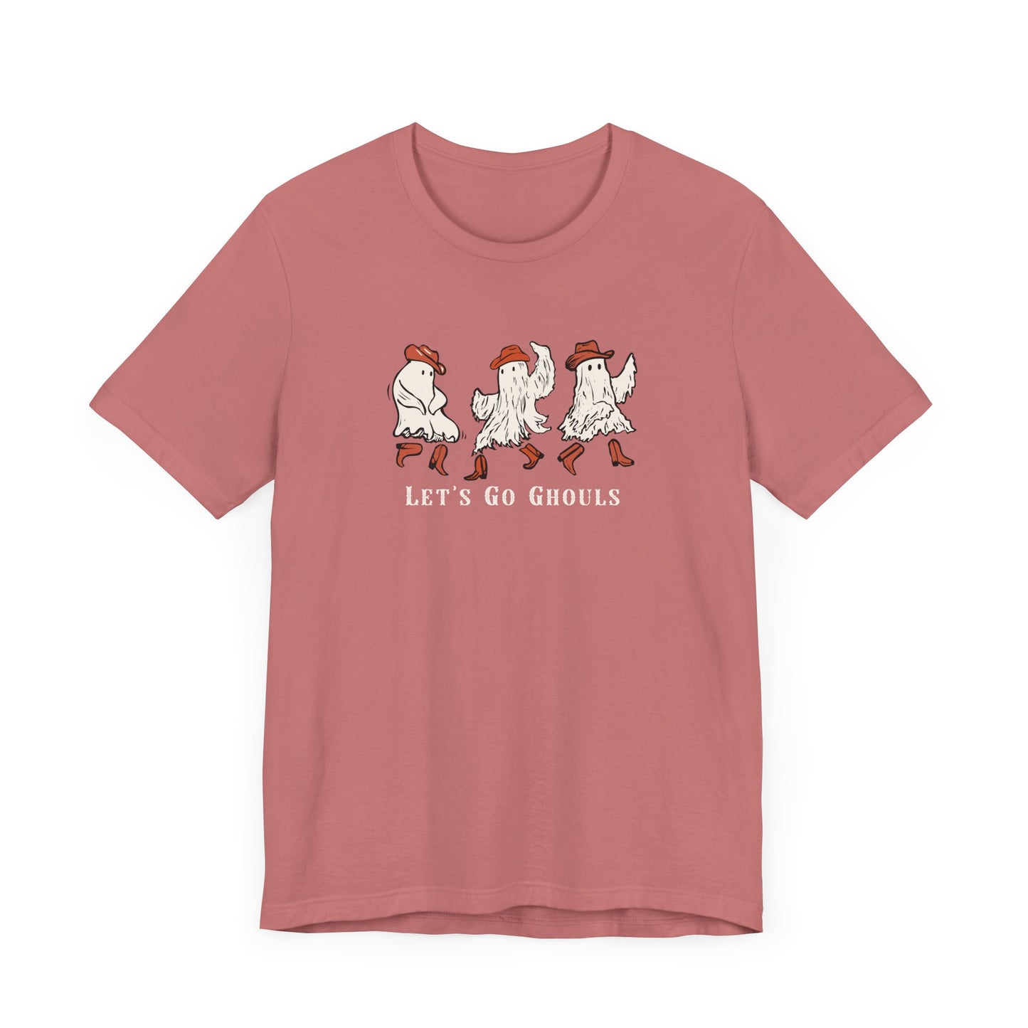 Spooky Fun Let's Go Ghouls Ghost Tee - Halloween Shirt, Casual Wear, Cute Ghost Design, Trick or Treat, Ghouls Tee