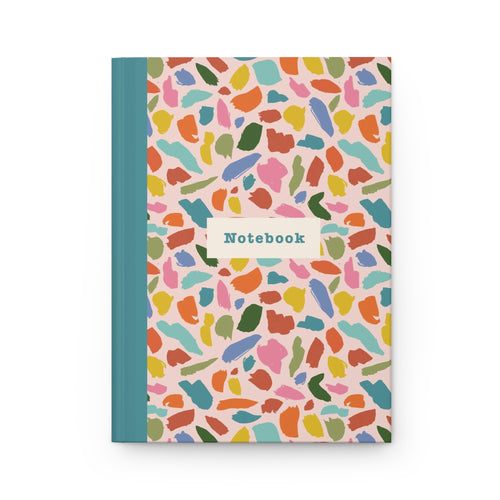 Colorful Confetti Hardcover Journal — 'Notebook' Matte Notebook